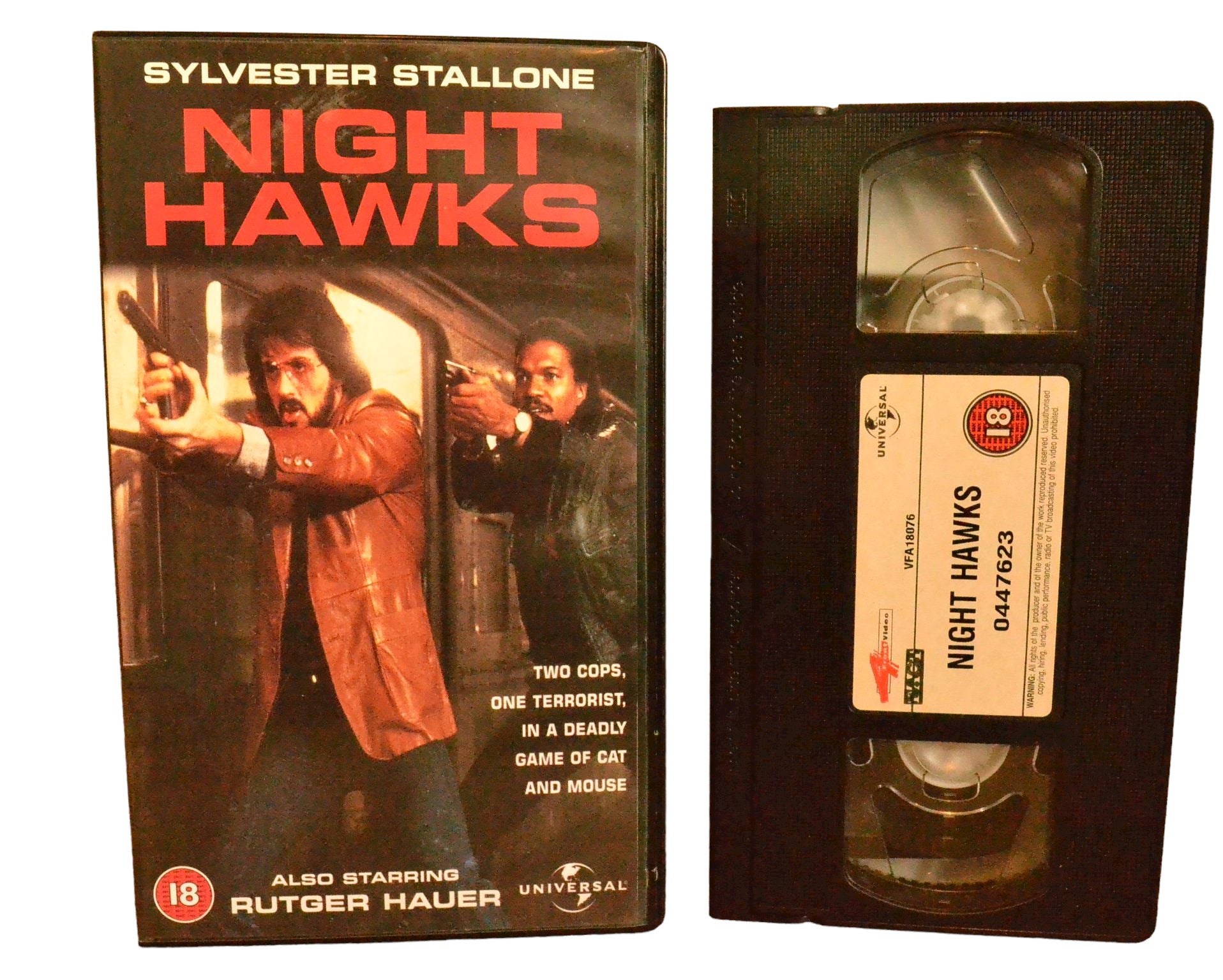 Night Hawks - Sylvester Stallone - 4 Front Video - Action - Pal - VHS-