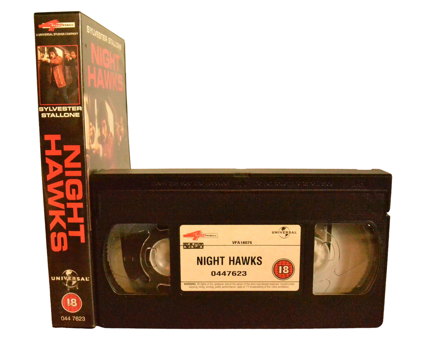 Night Hawks - Sylvester Stallone - 4 Front Video - Action - Pal - VHS-