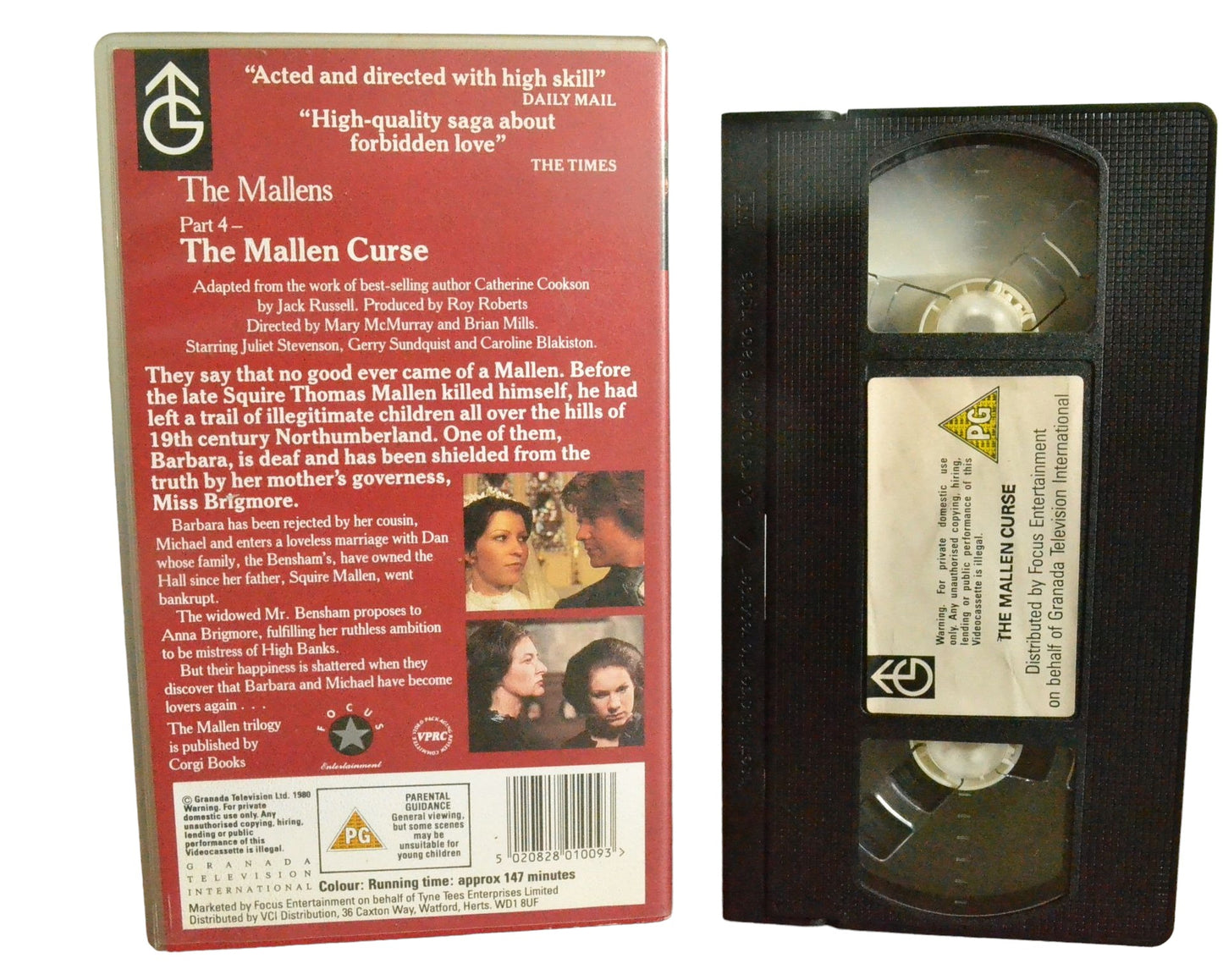 Catherine Cookson : The Mallen Curse - Juliet Stevenson - Granada Television Intertainment - TTE1009 - Drama - Pal - VHS-