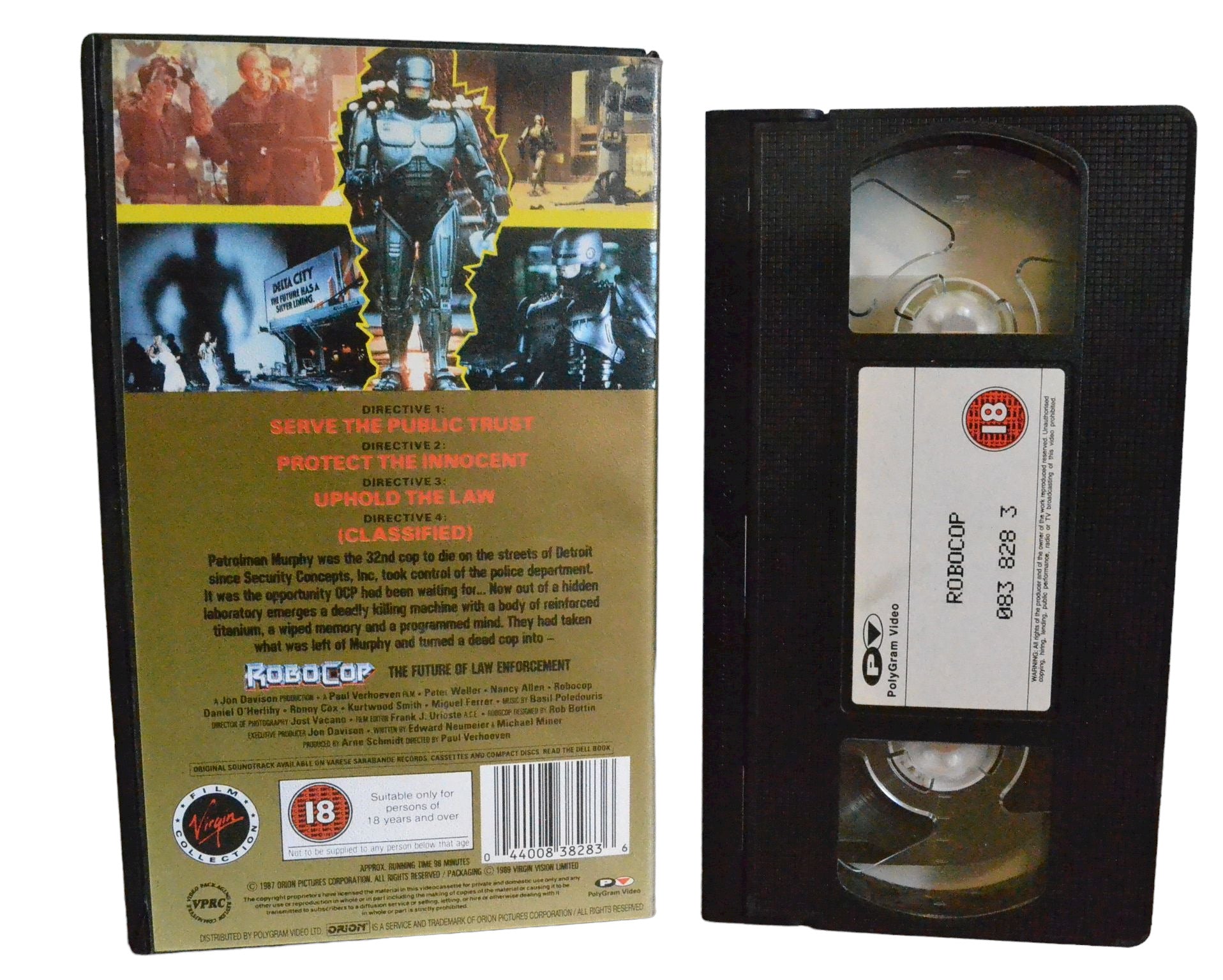 Robocop - Peter Weller - polyGram Video - Action - Pal - VHS-
