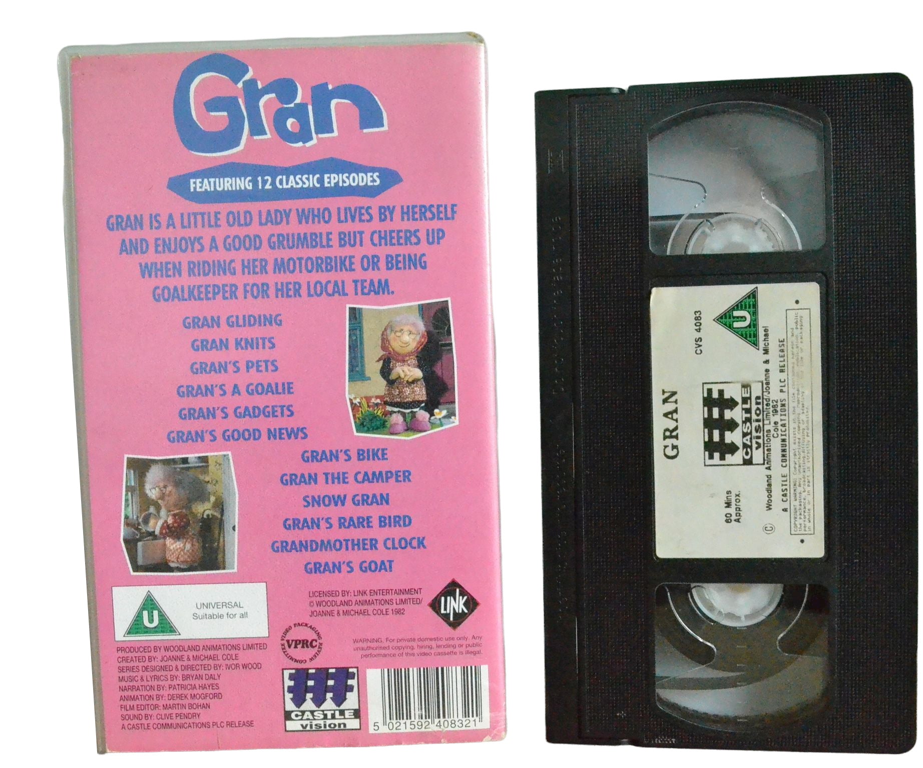 Gran (Featuring 12 Classic Episodes) - Castle Vision - Children's - Pal VHS-