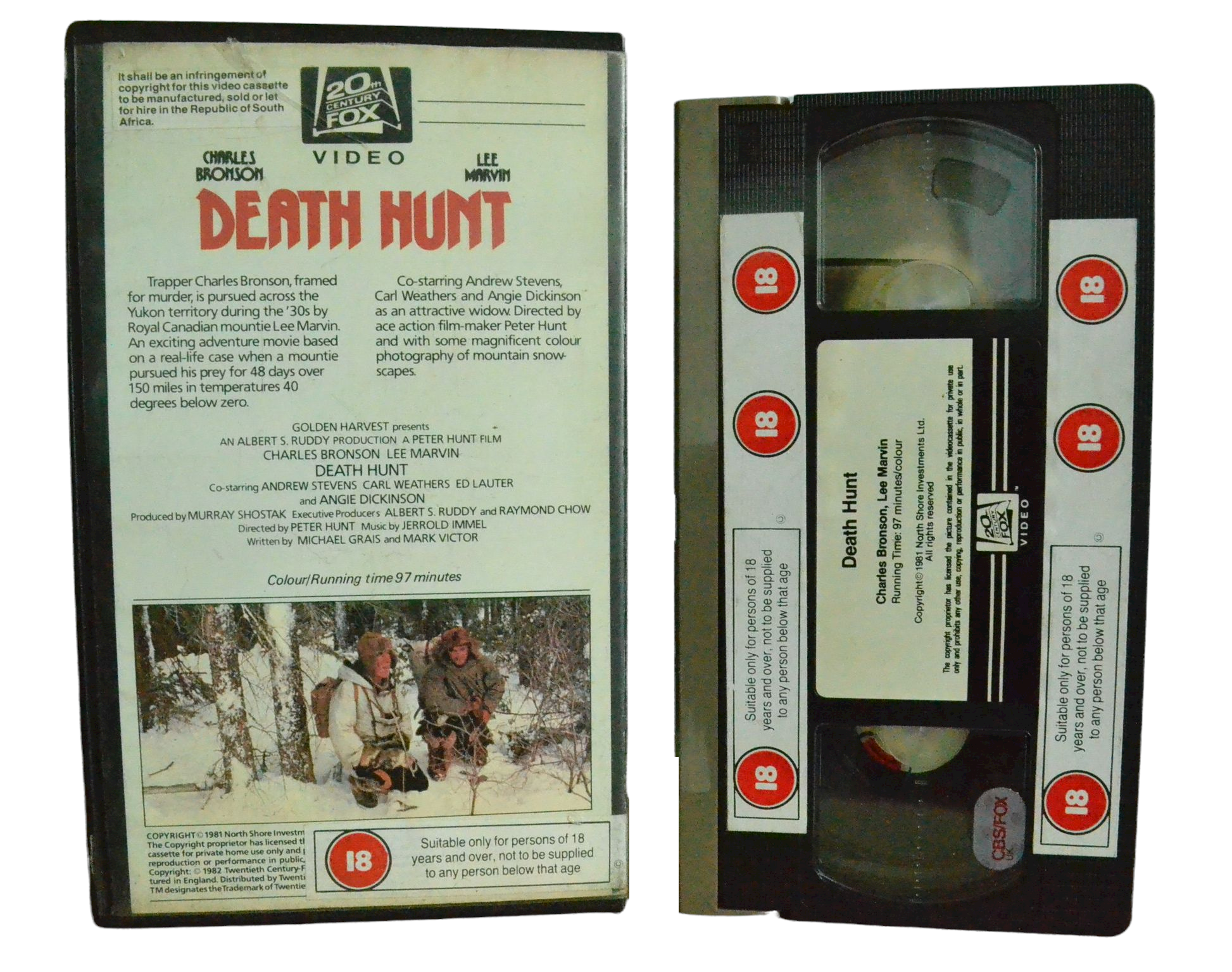 Death Hunt - Charles Bronson - 20th Century Fox Home Enterainment - Vintage - Pal VHS-