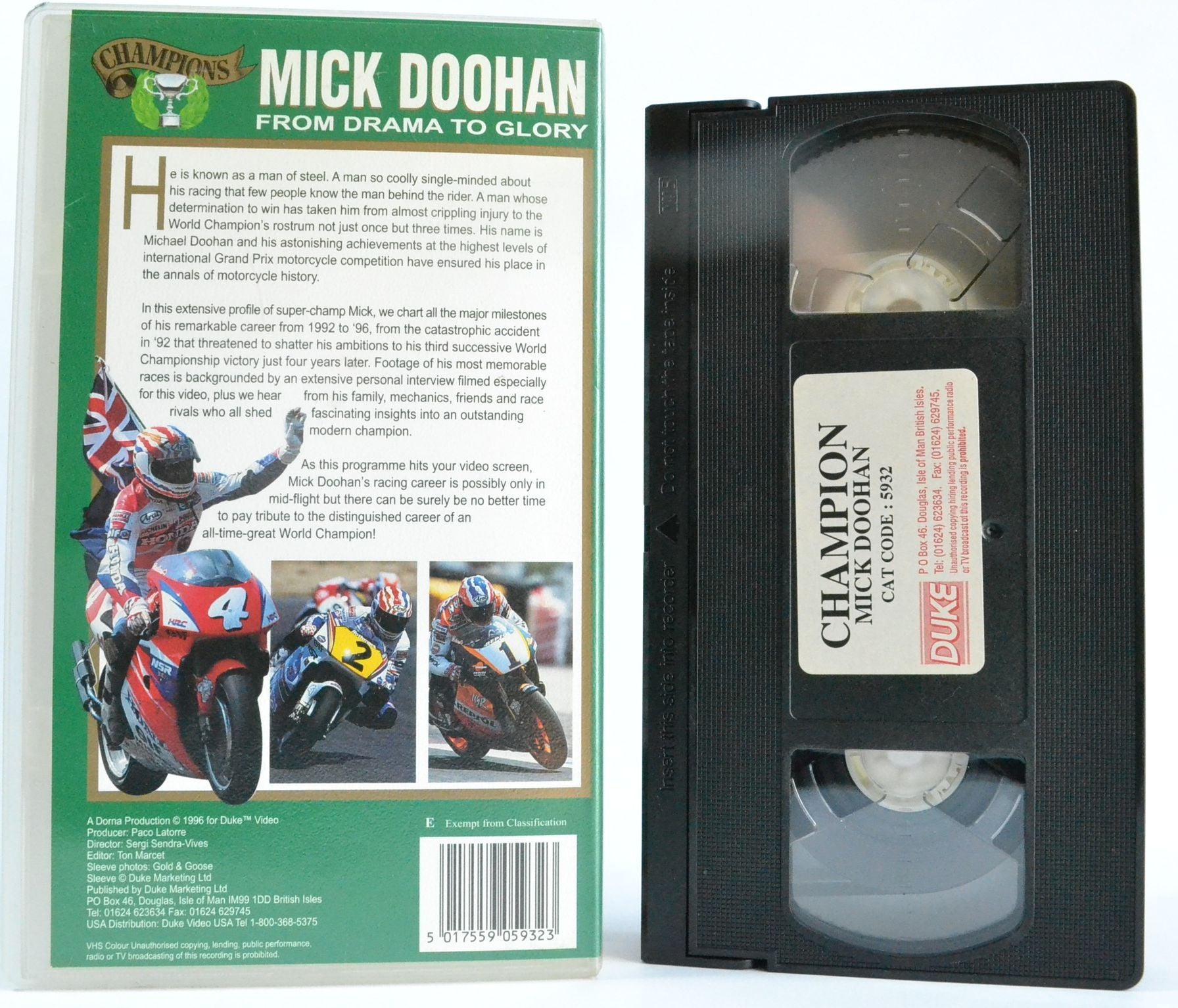 Mick Doohan: Profile Of A Legend - 1992-1996 - Superbike Champion - VHS-