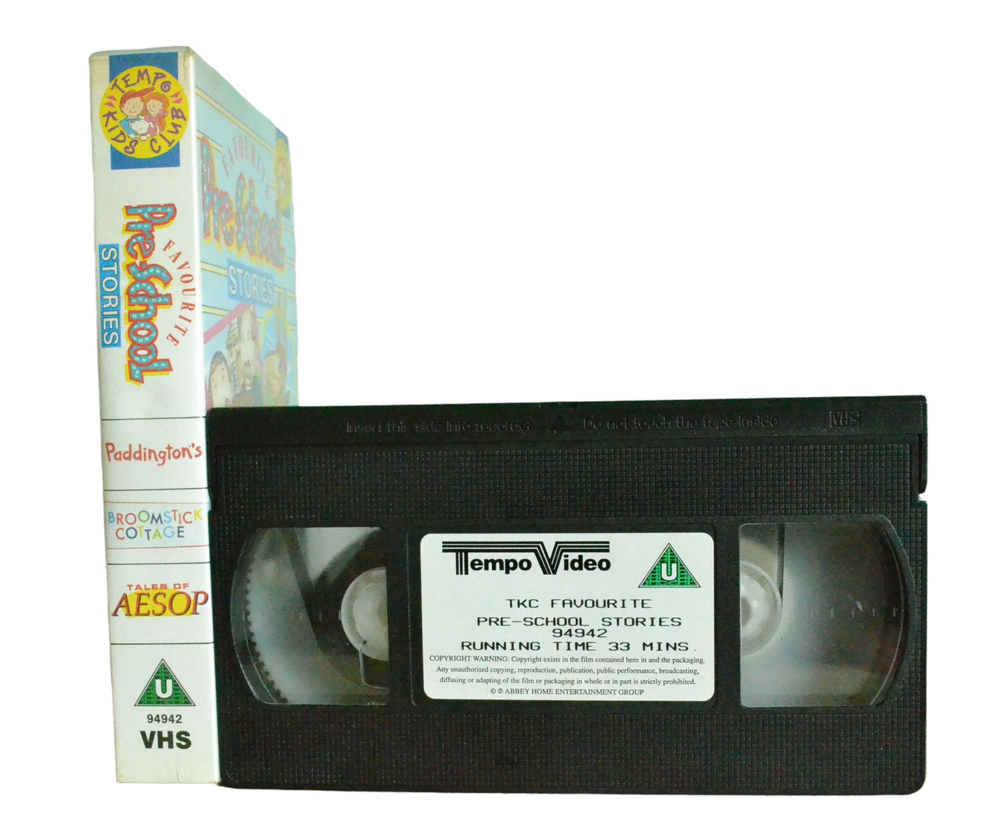 Favourtie Pre-School Stories (Featuring Paddington Bear) - Tempo Video - Children's - Pal VHS-