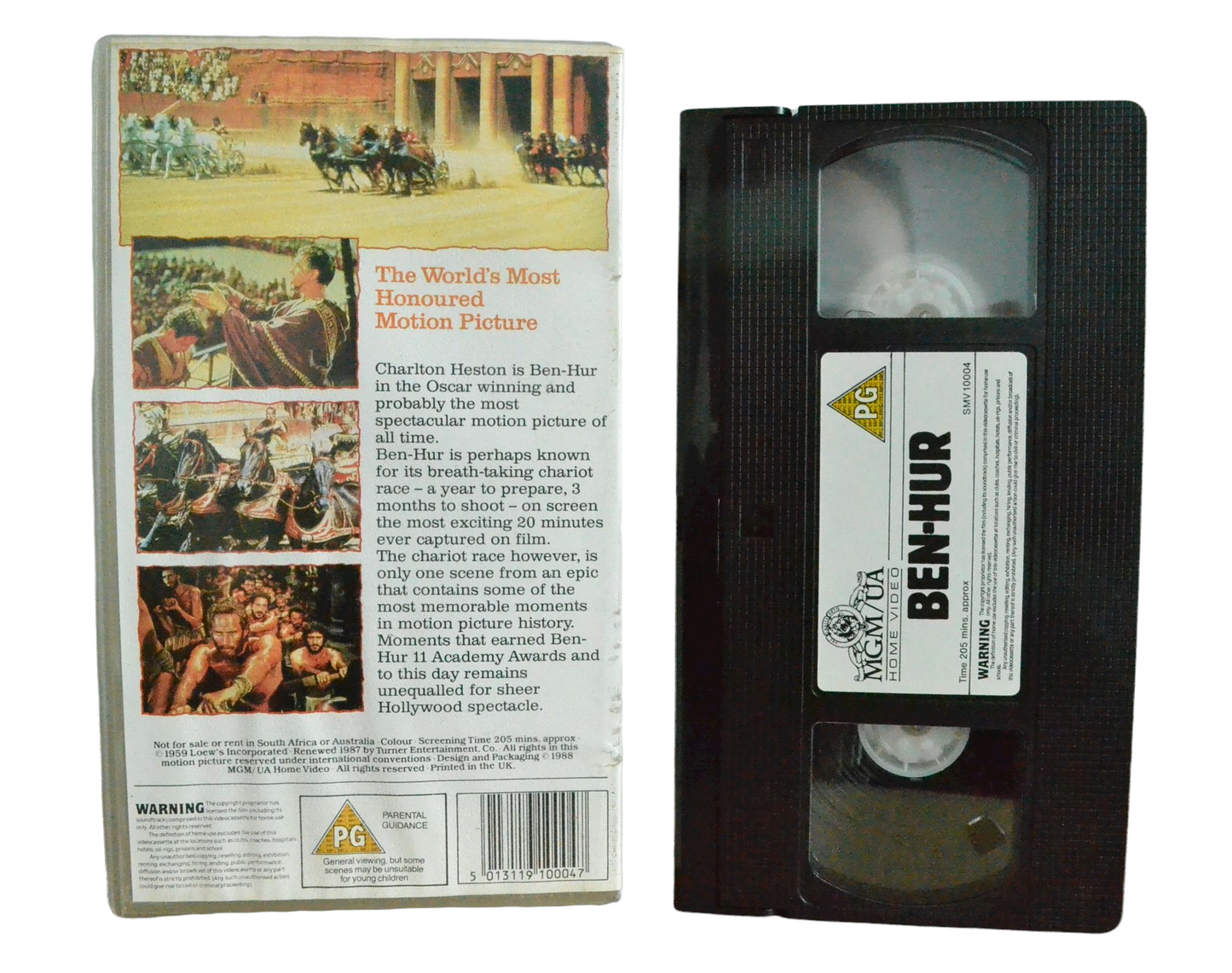 William Wyler's Ben-Hur - Charlton Heston - MGM/UA Home Video - Vintage - Pal VHS-