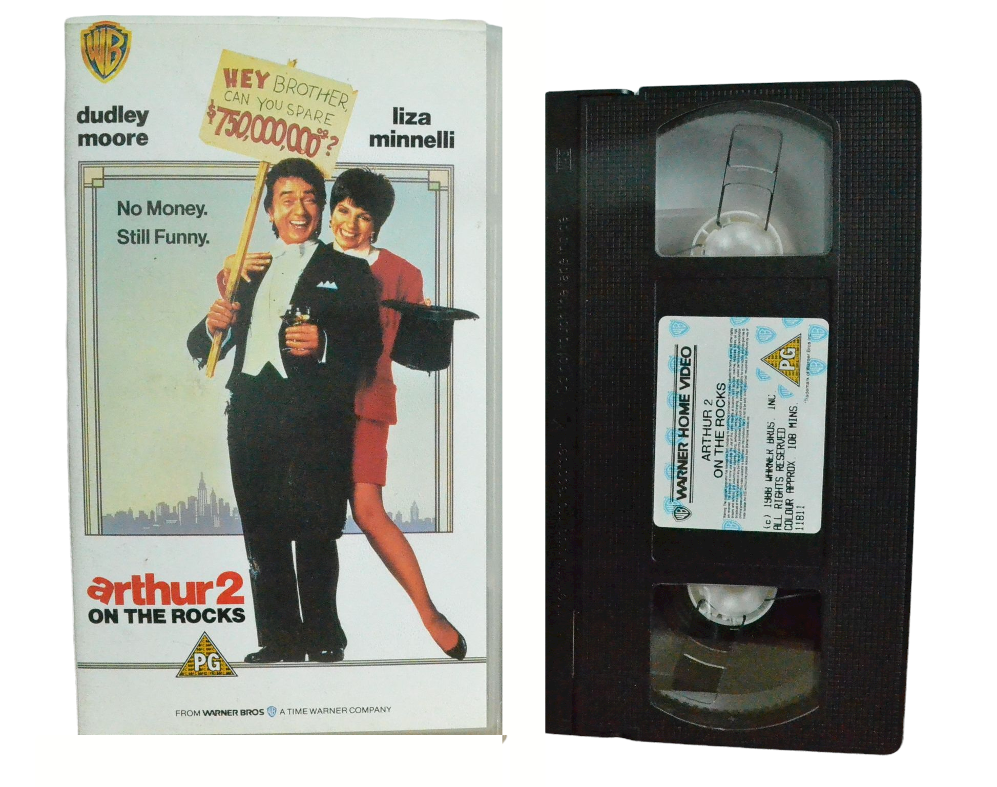 Arthur 2 On The Rocks - Dudley Moore - Warner Home Video - Vintage - Pal VHS-