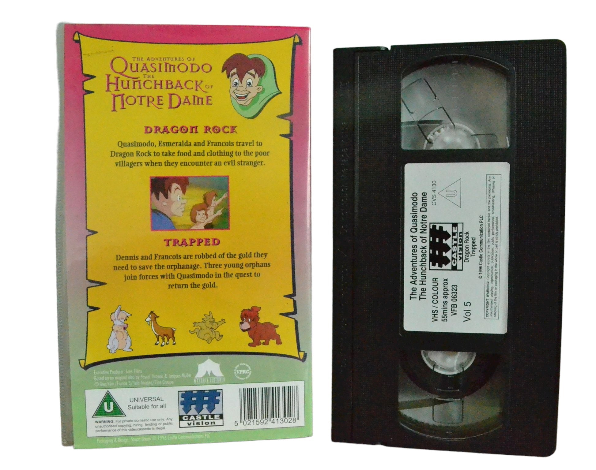 The Adventure of Quasimodo The Hunchback Notre Dame: Vol 5 - Castle Vision - Childrens - Pal VHS-