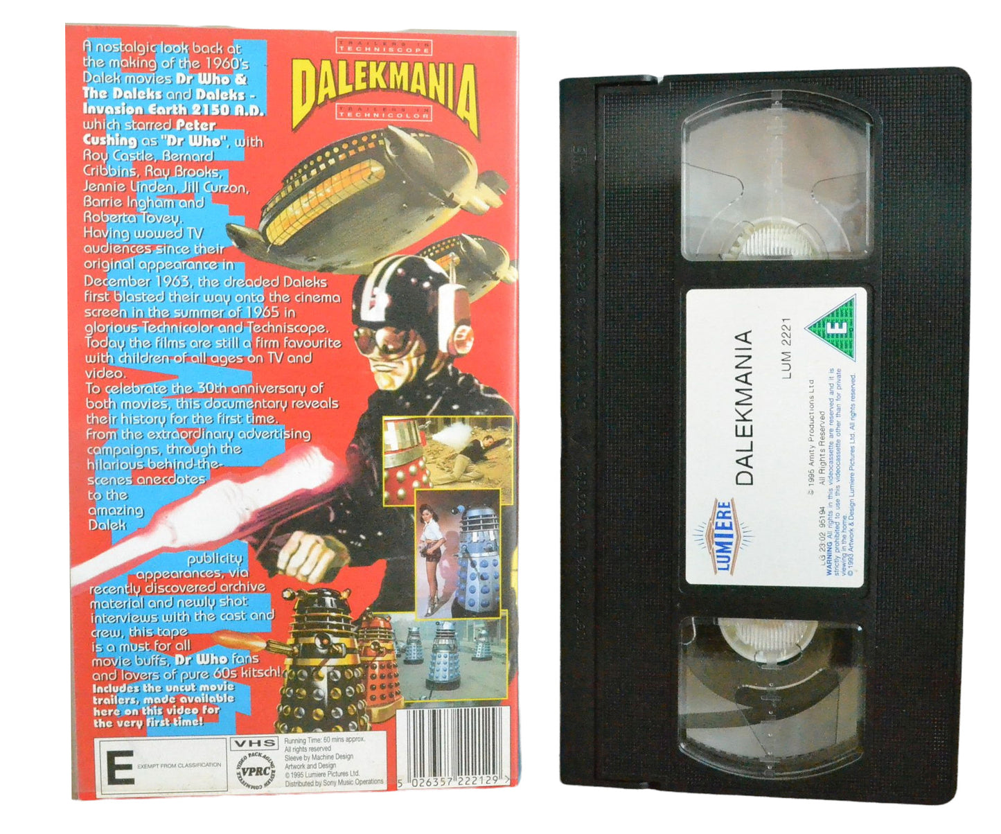 Dalekmania The History Of The Daleks On The Big Screen! - Lumiere - Children's - Pal VHS-