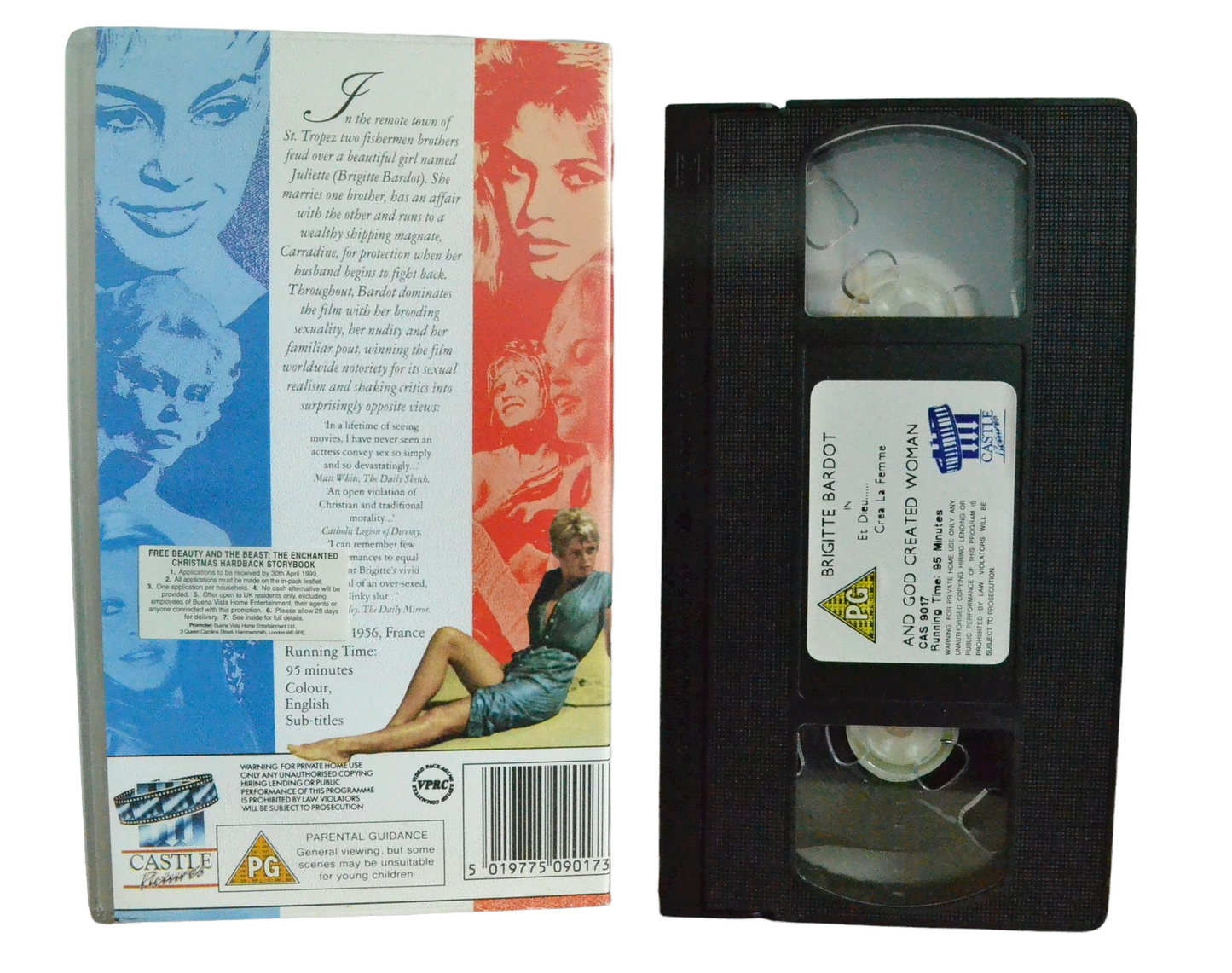 And God Created Woman - Brigitte Bardot - Castle Flowers - Vintage - Pal VHS-