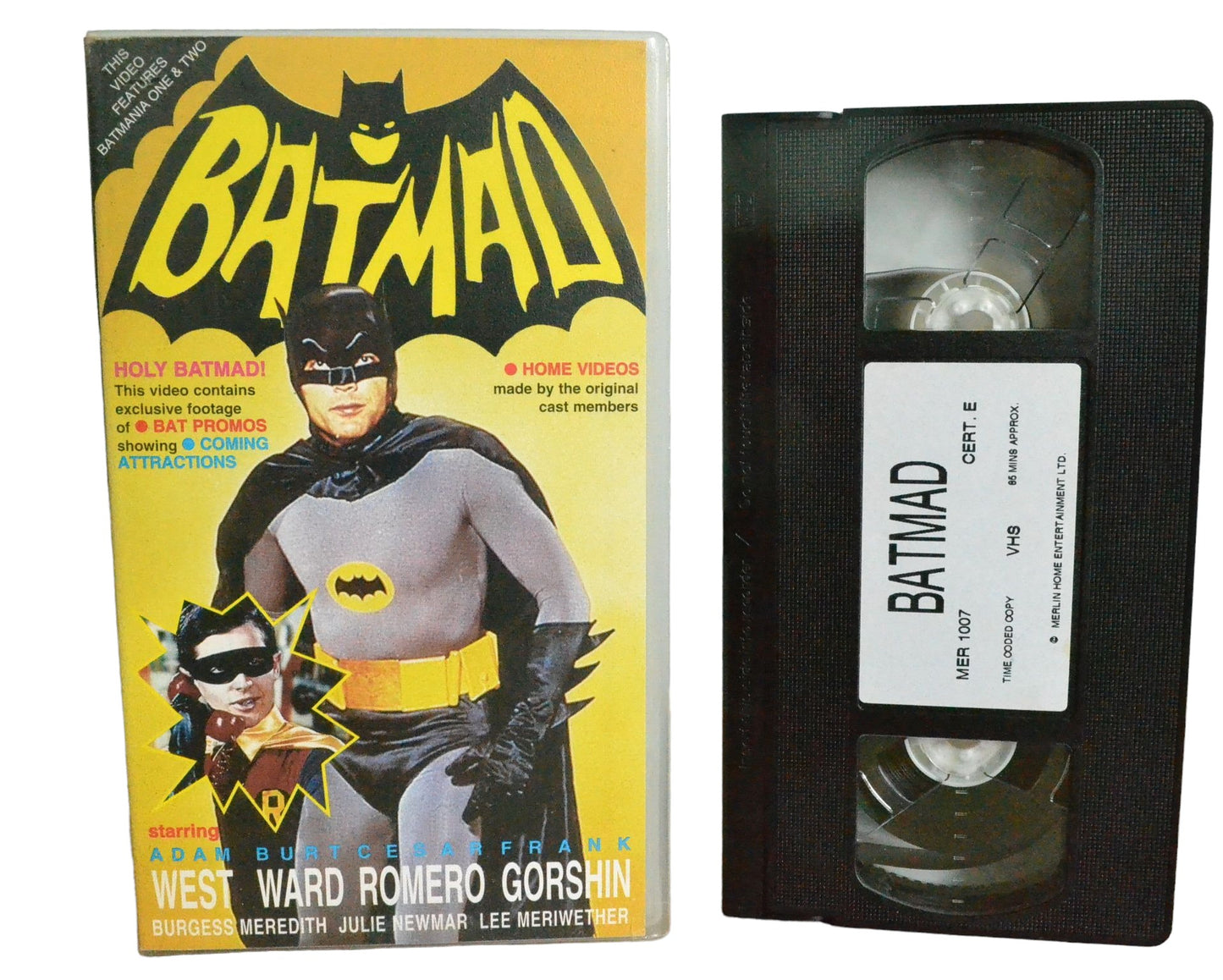 Batmad (It's Holy Bat Mad!) - Adam West - Merlin Home Entertainment - MER1007 - Comedy - Pal - VHS-