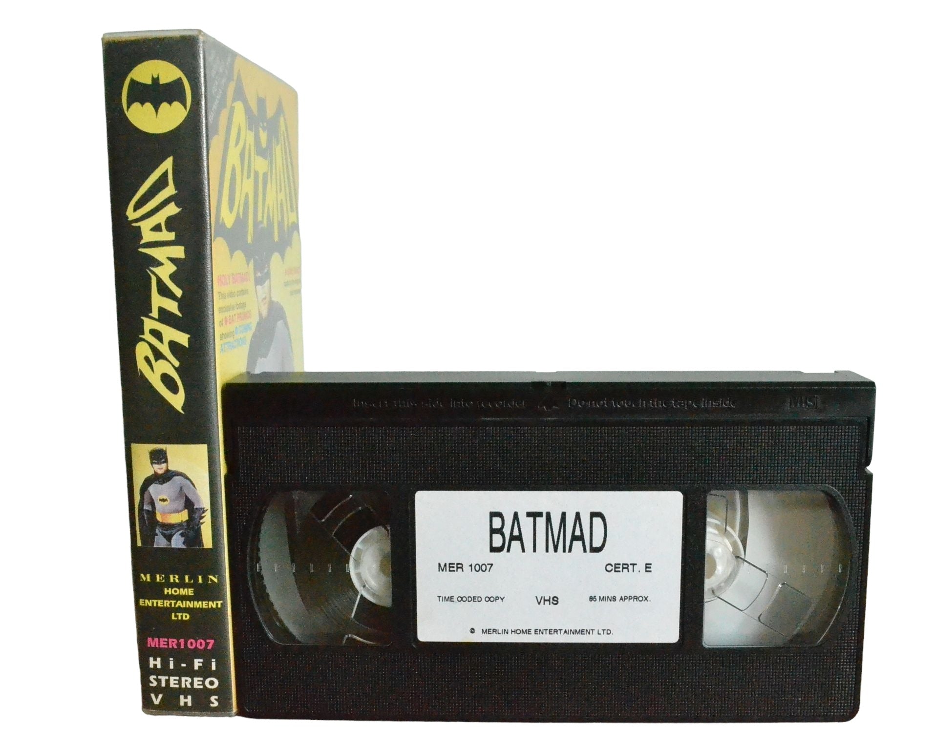 Batmad (It's Holy Bat Mad!) - Adam West - Merlin Home Entertainment - MER1007 - Comedy - Pal - VHS-