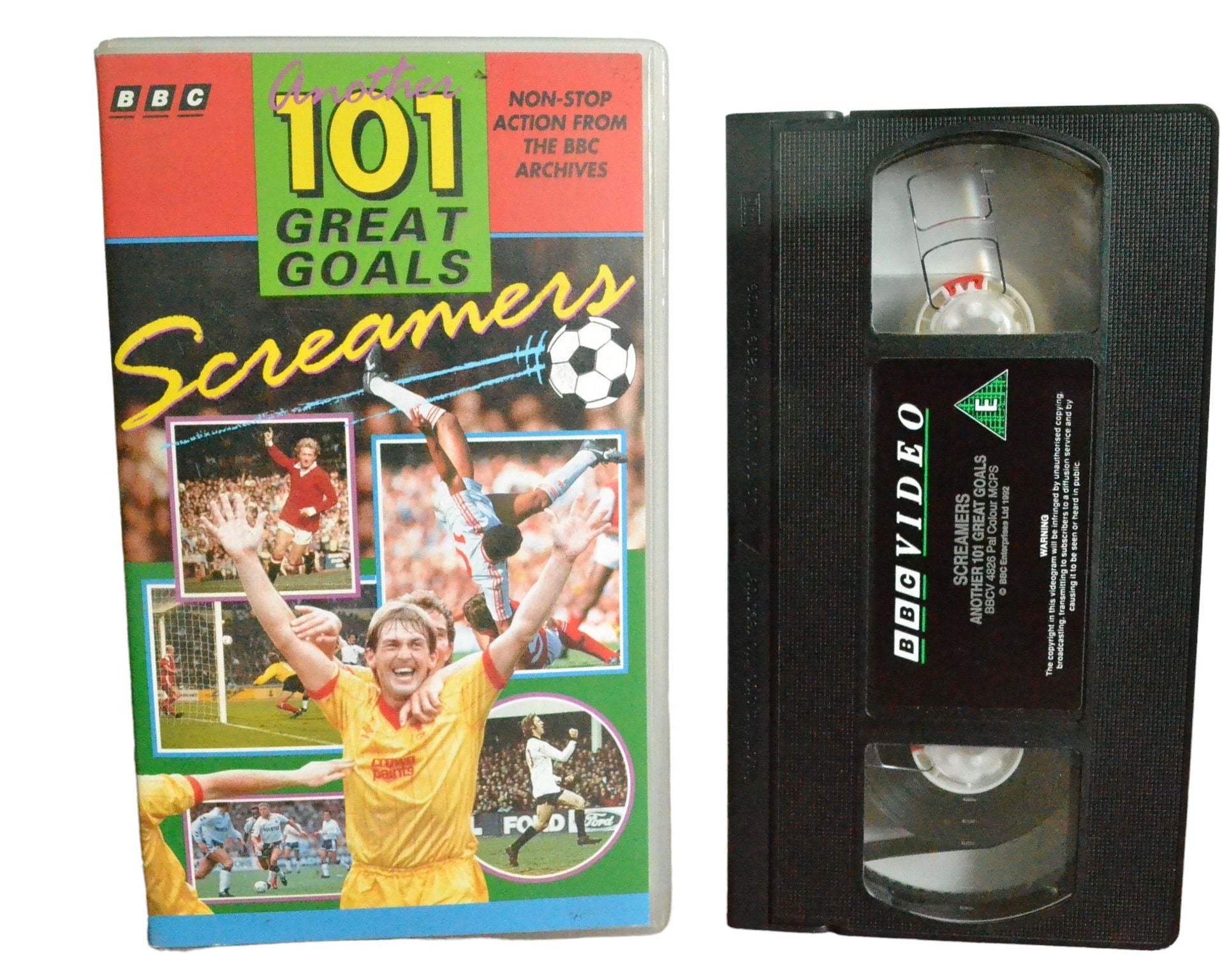 Screamers : Another 101 Great Goals - BBC Video - BBCV4826 - Drama - Pal - VHS-