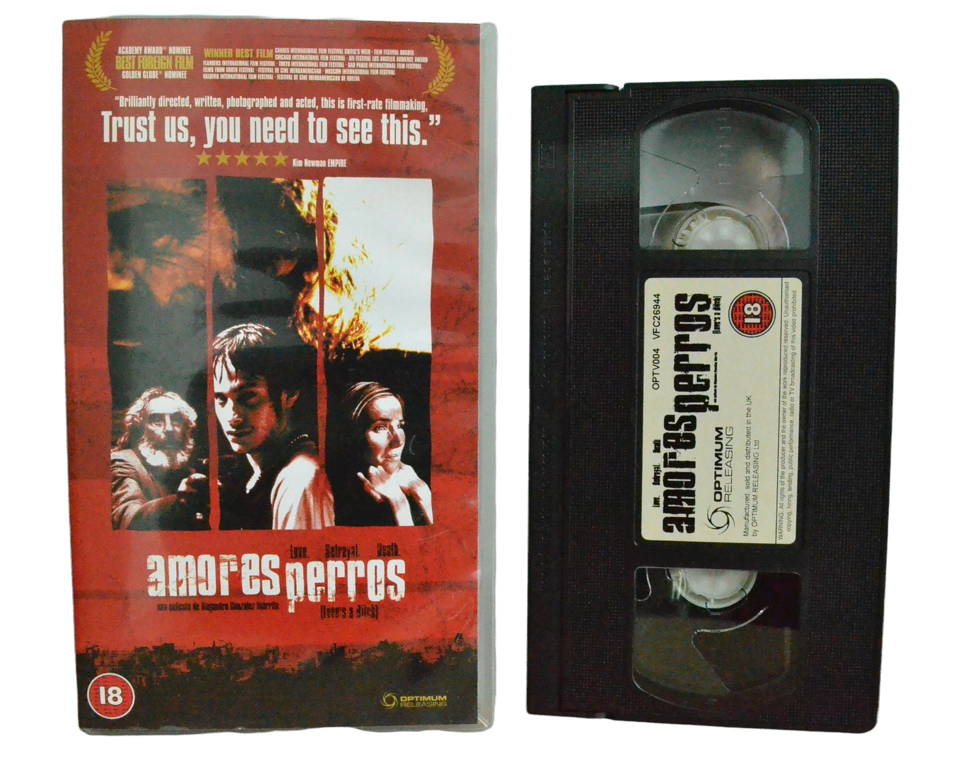 Amores Perros - Emilio Echevarría - Optimum Releasing - Vintage - Pal VHS-