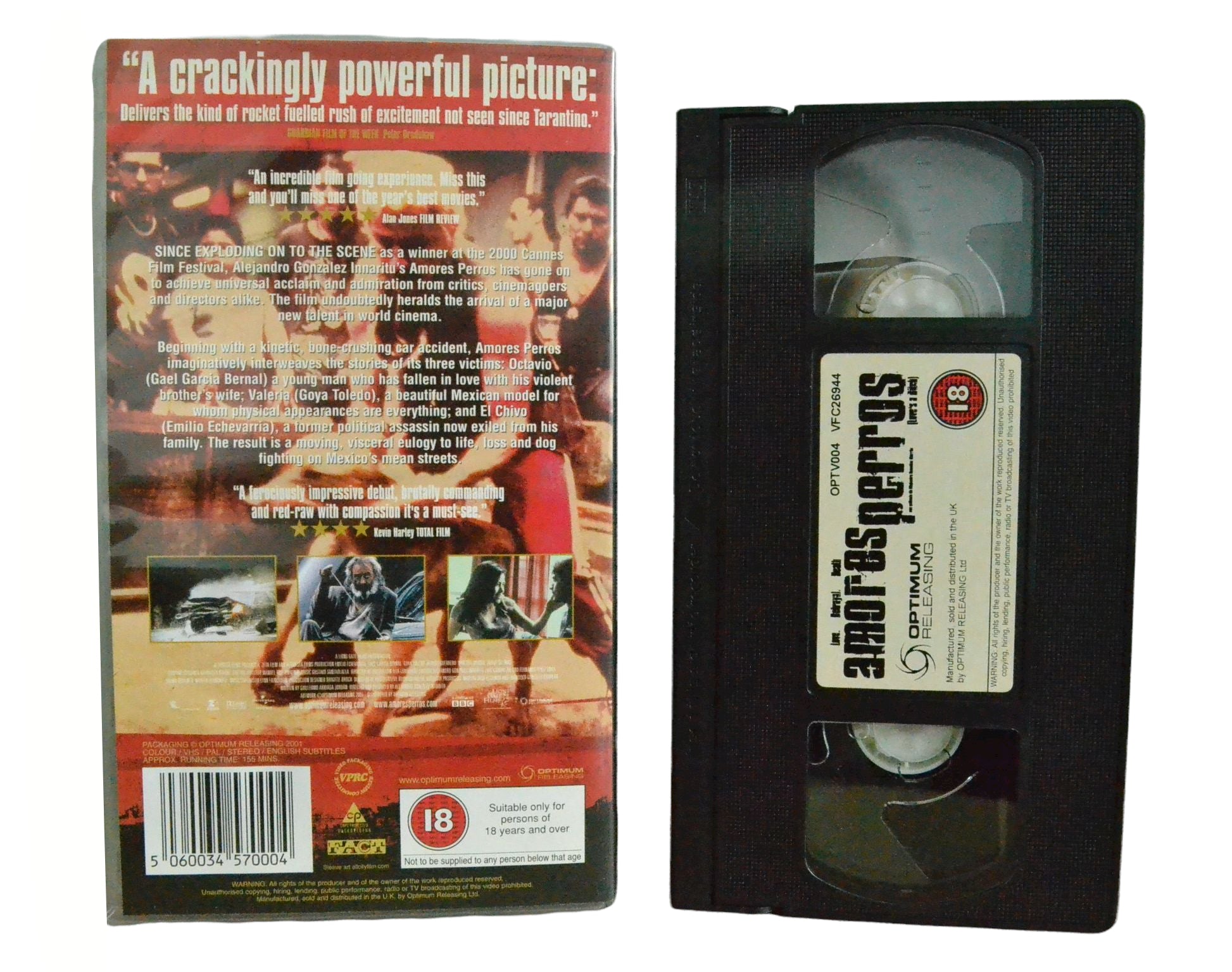 Amores Perros - Emilio Echevarría - Optimum Releasing - Vintage - Pal VHS-