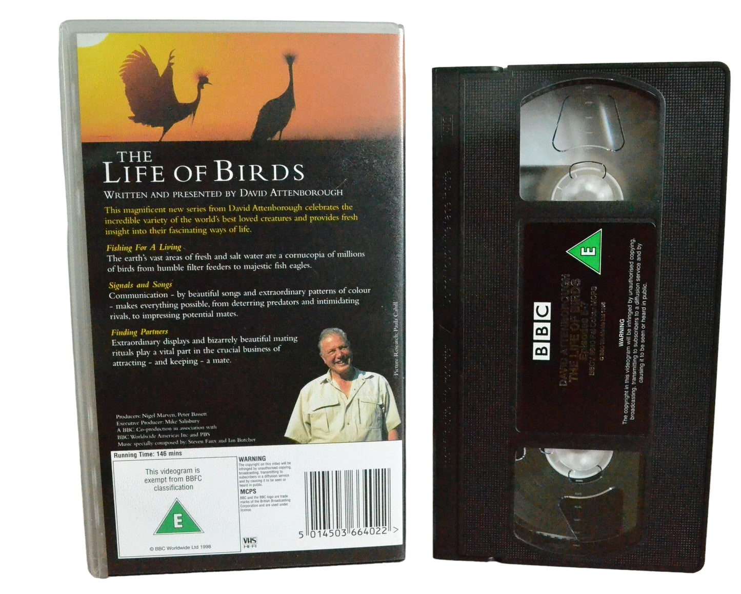 The Life Of Birds (Episodes 5 - 7) - David Attenborough - BBC Video - BBCV6640 - Drama - Pal - VHS-