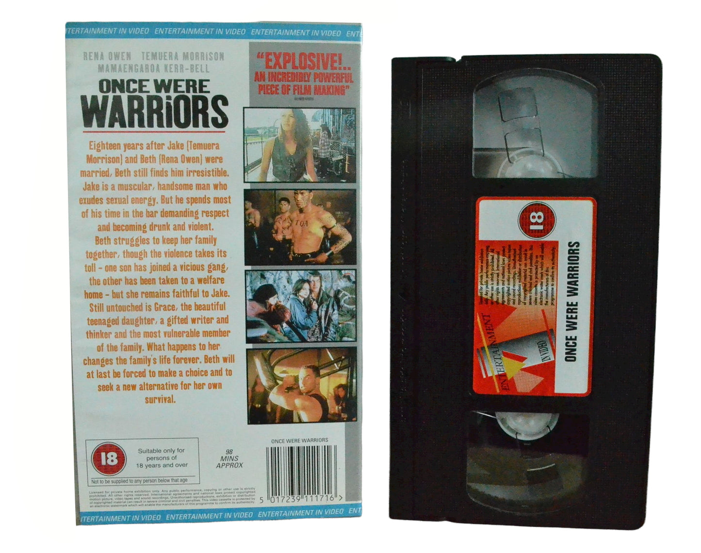 Once Were Warriors - Rena Owen - Entertainment In Video - Vintage - Pal VHS-