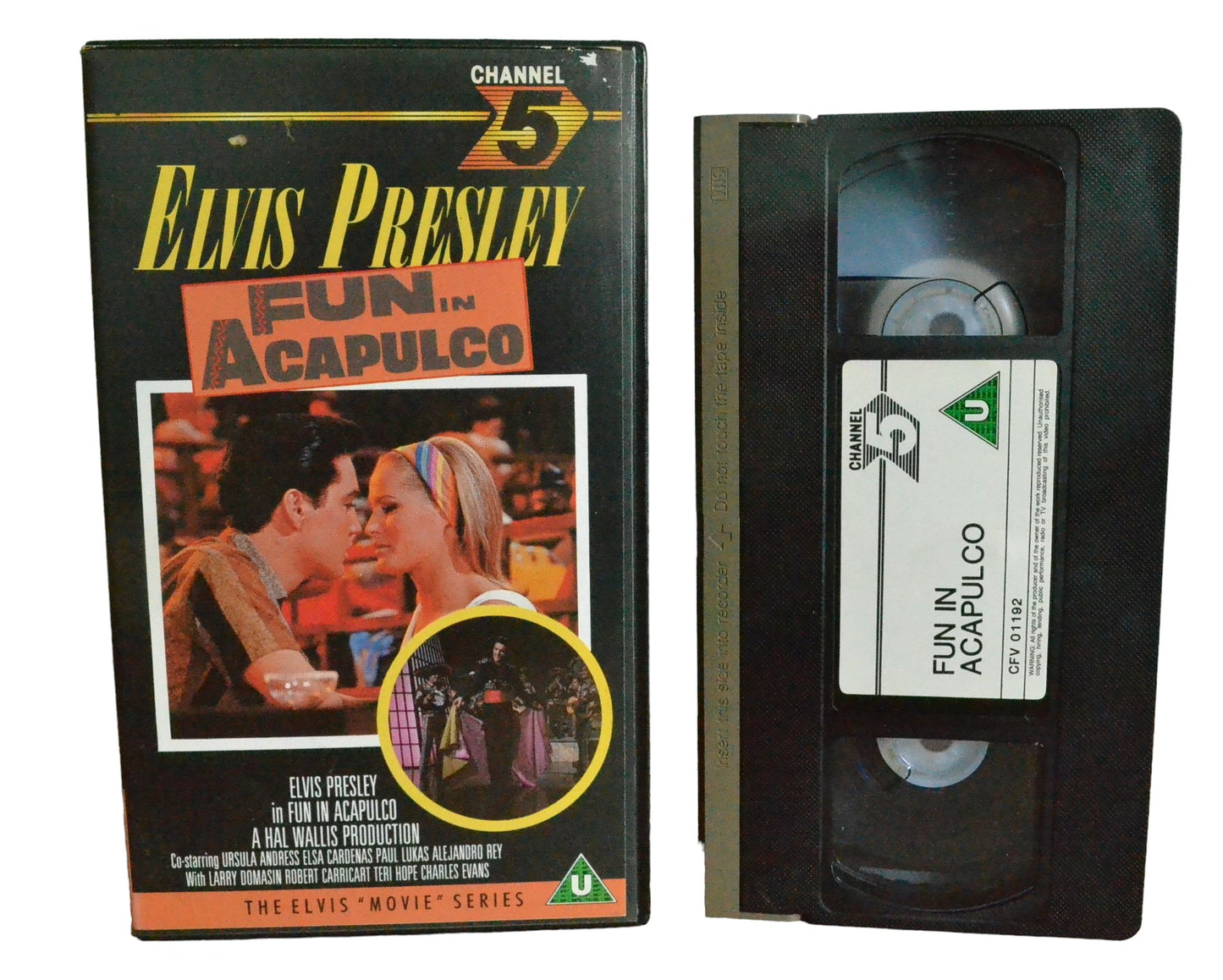 Fun In Acapulco - Elvis Presley - Channel 5 - CFV01192 - Comedy - Pal - VHS-