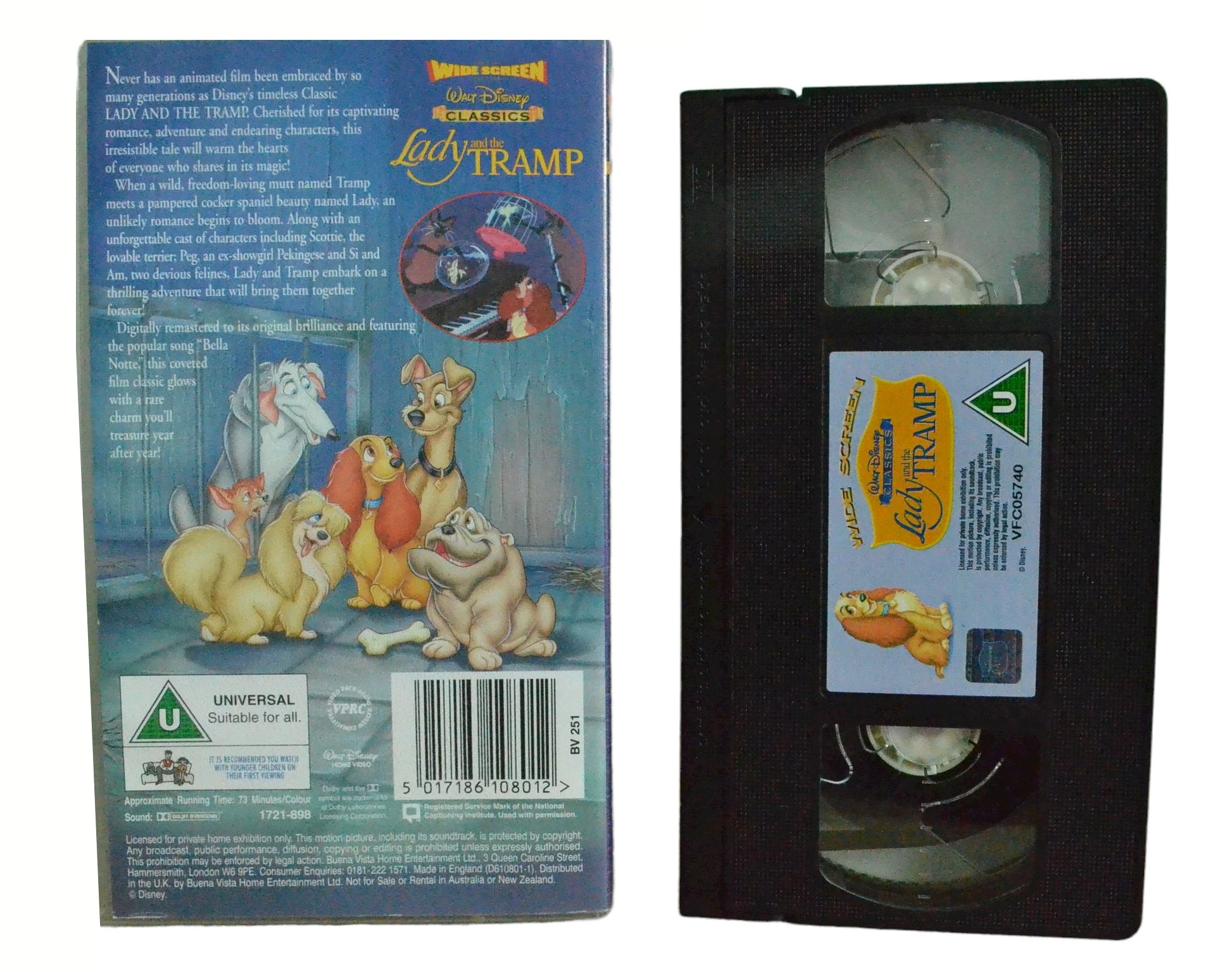 Lady and the Tramp (Special Wide Screen Edition) - Walt Disney Home Video - Childrens - Pal VHS-