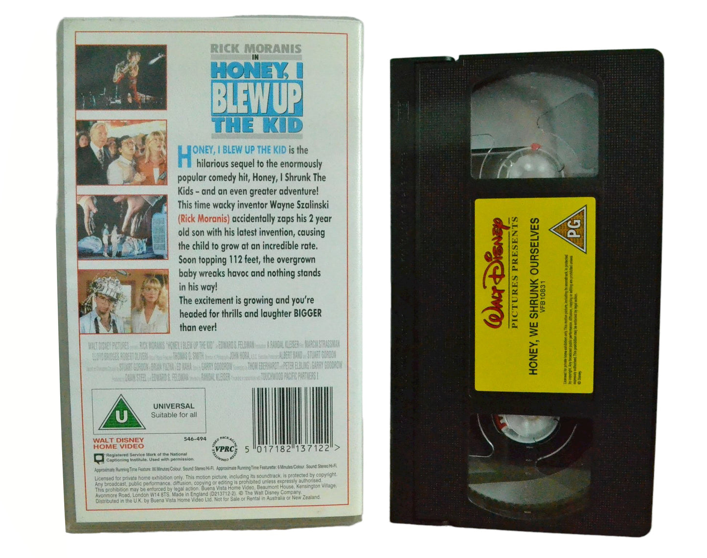 Honey, I Blew Up The Kid - Rick Moranis - Walt Disney Pictures Presents - Childrens - Pal VHS-