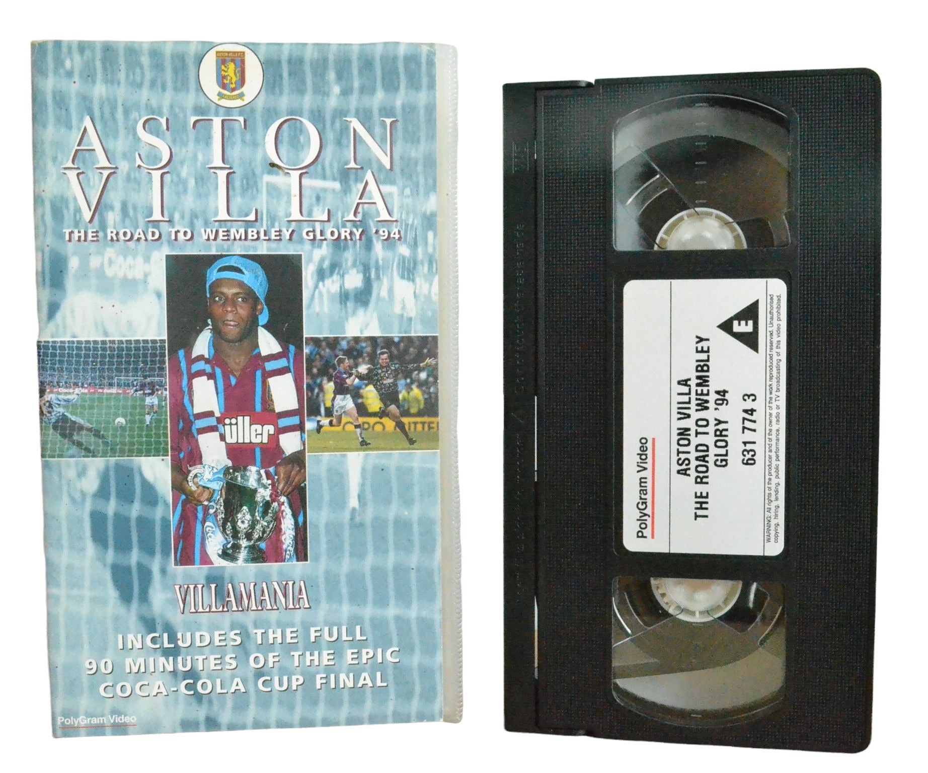 Aston Villa - The Road To Wembley Glory '94 - PolyGram Video - Vintage - Pal VHS-