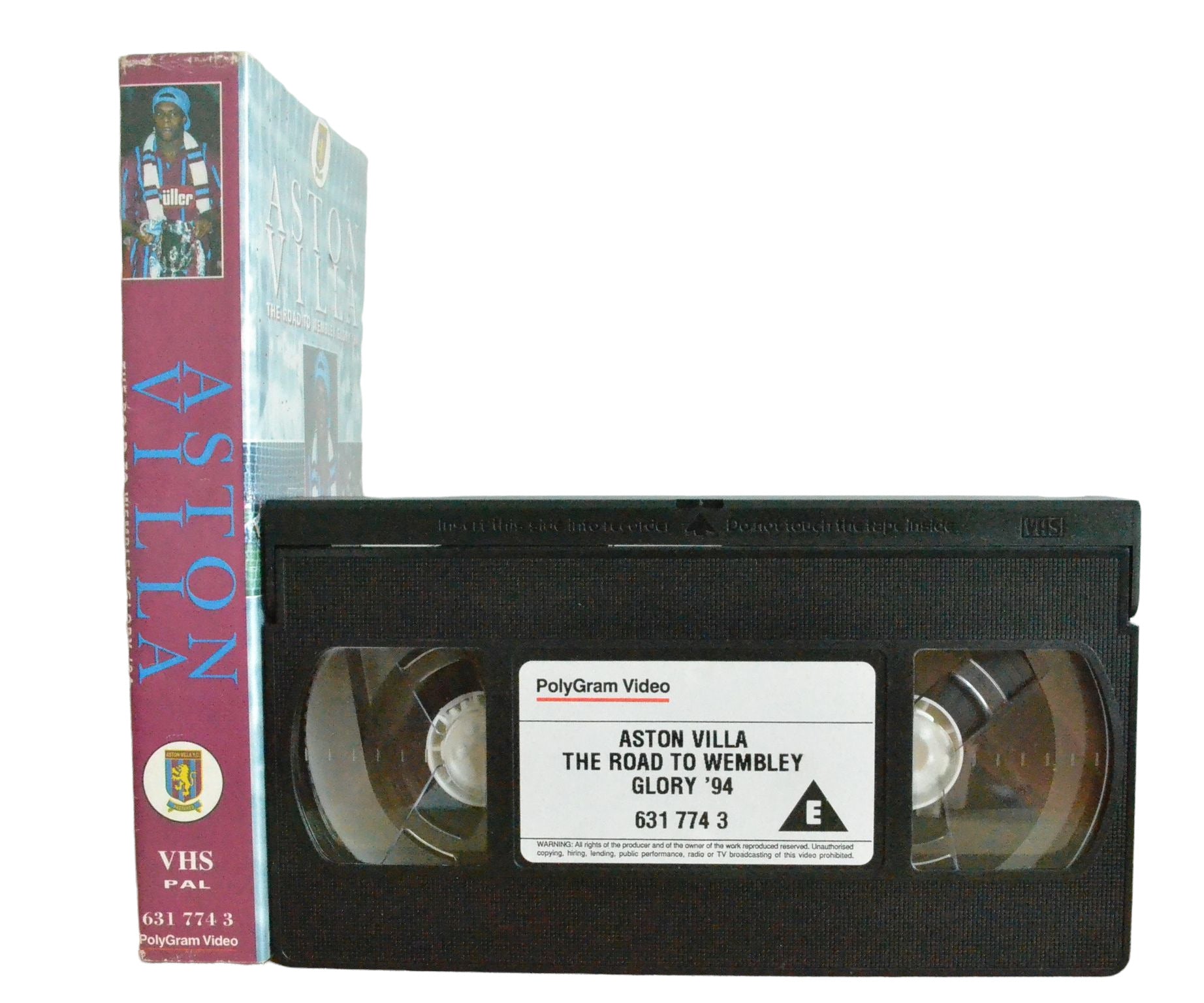 Aston Villa - The Road To Wembley Glory '94 - PolyGram Video - Vintage - Pal VHS-