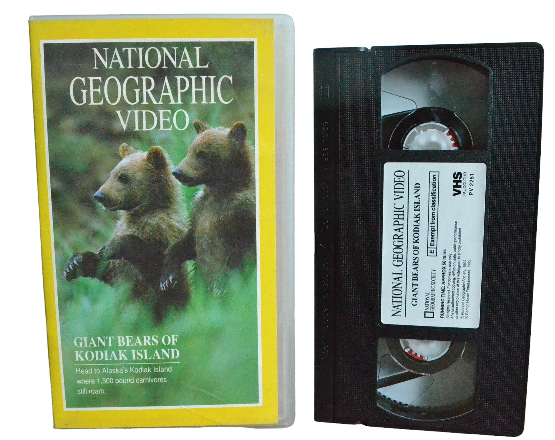 National Geographic Video : Giant Bears Of Kodiak Island - National Geographic Society - PV2251 - Drama - Pal - VHS-