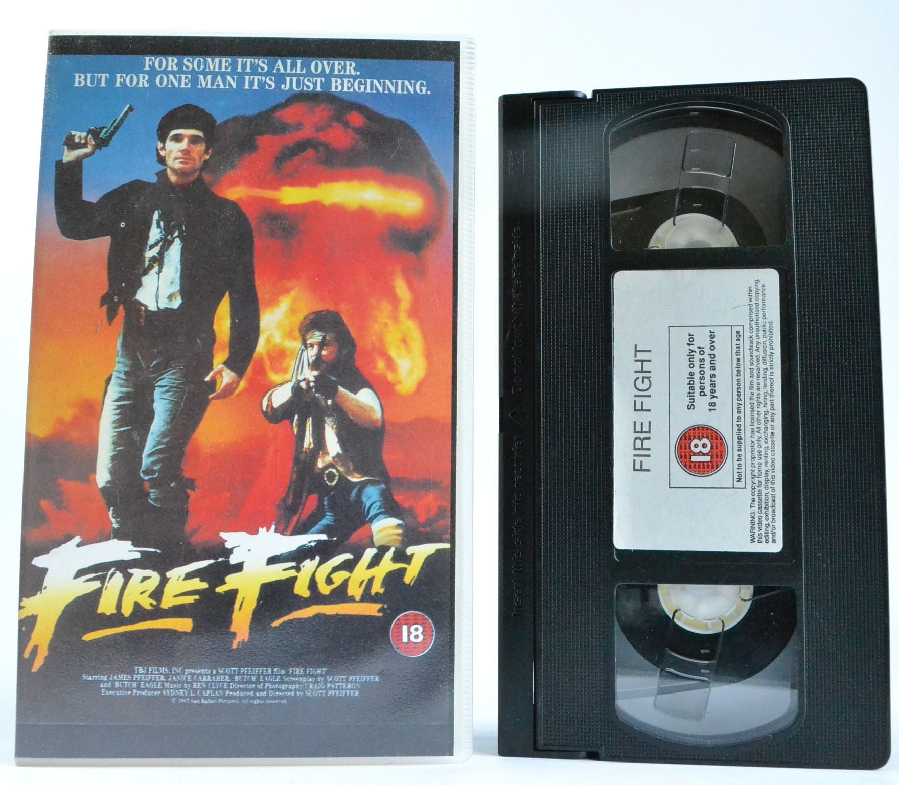 Fire Fight (1988): James Pfeiffer [Low Budget] Action “Post Apocalypse” - VHS-