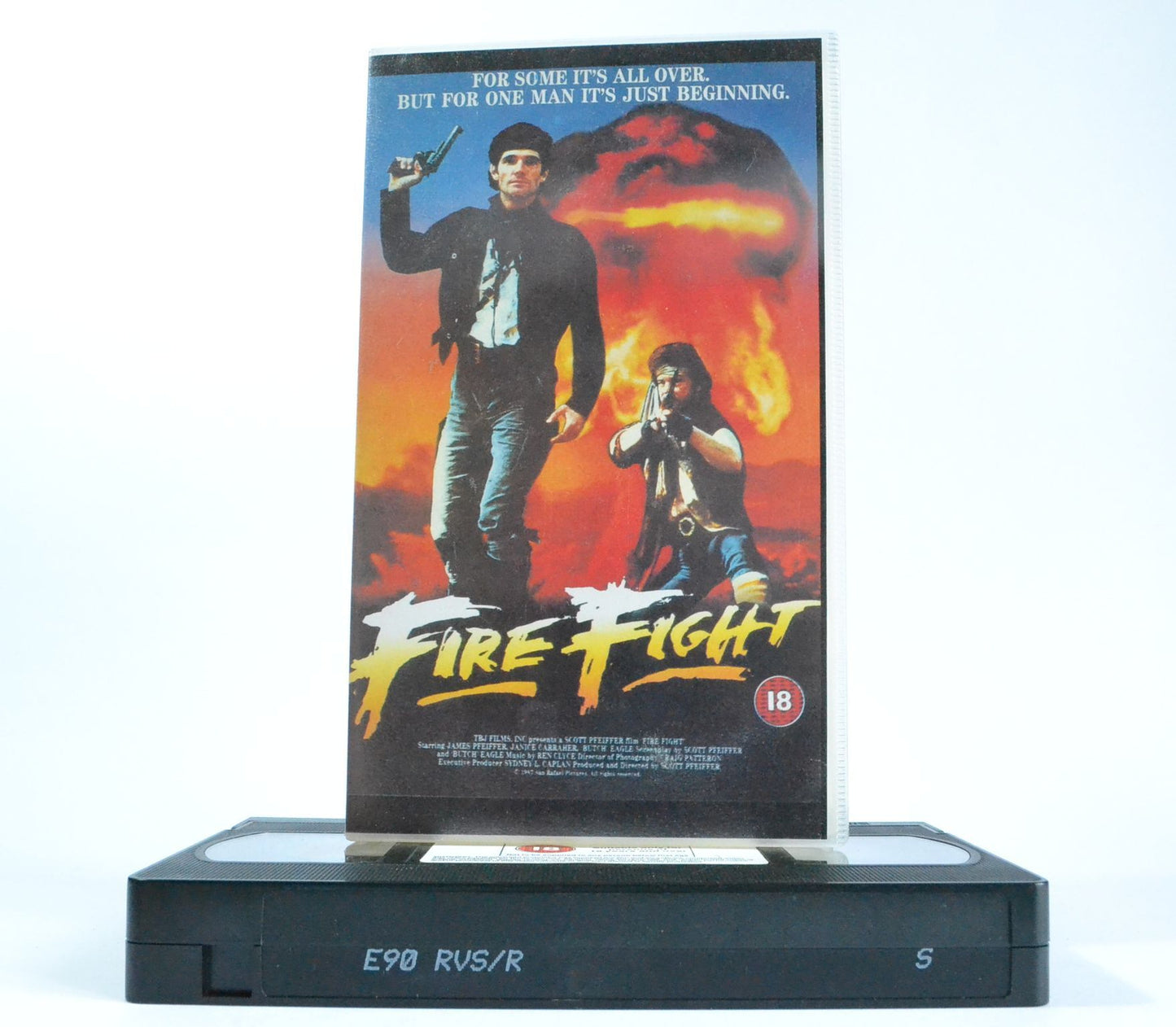 Fire Fight (1988): James Pfeiffer [Low Budget] Action “Post Apocalypse” - VHS-