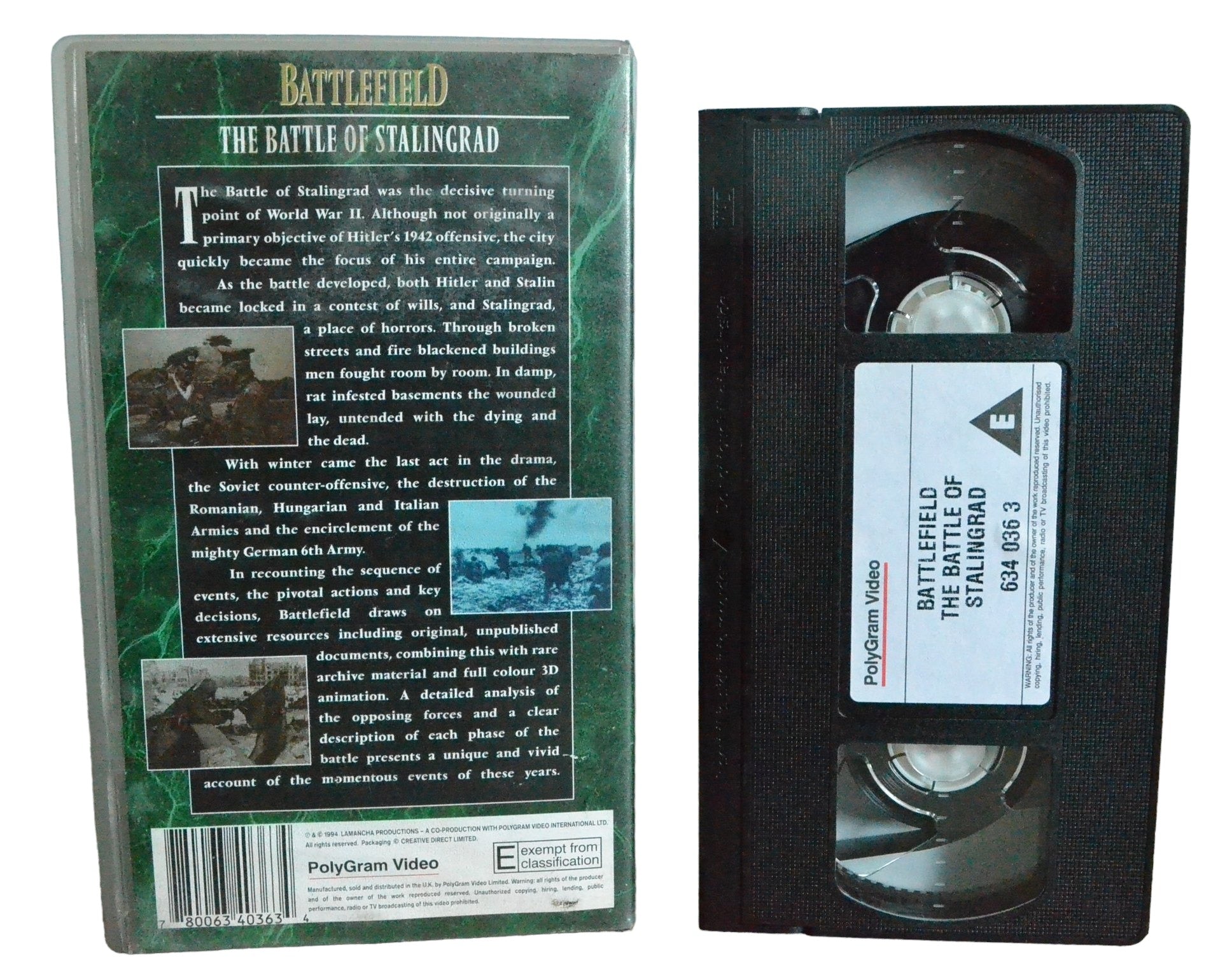 Battlefield : The Battle Of Stalingrad - Tim Pigott-Smith - PolyGram Video - 6340363 - Drama - Pal - VHS-