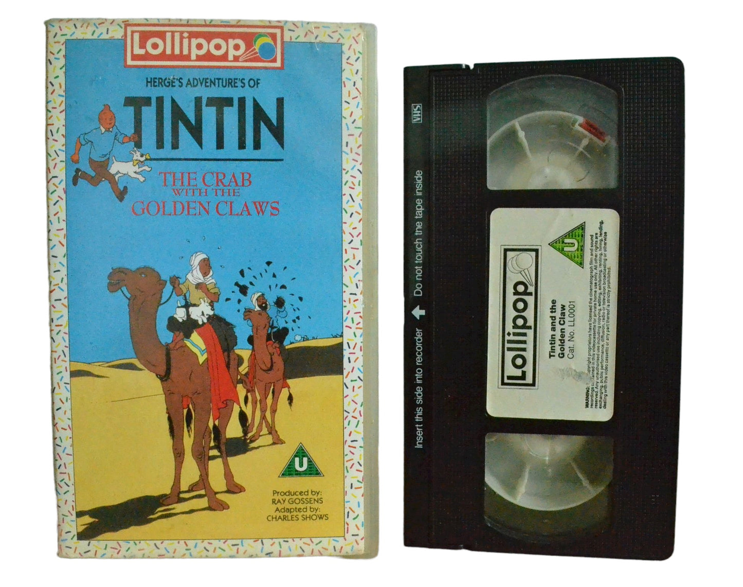 Tintin and the Crab with the Golden Claw - Lollipop - Childrens - Pal VHS-