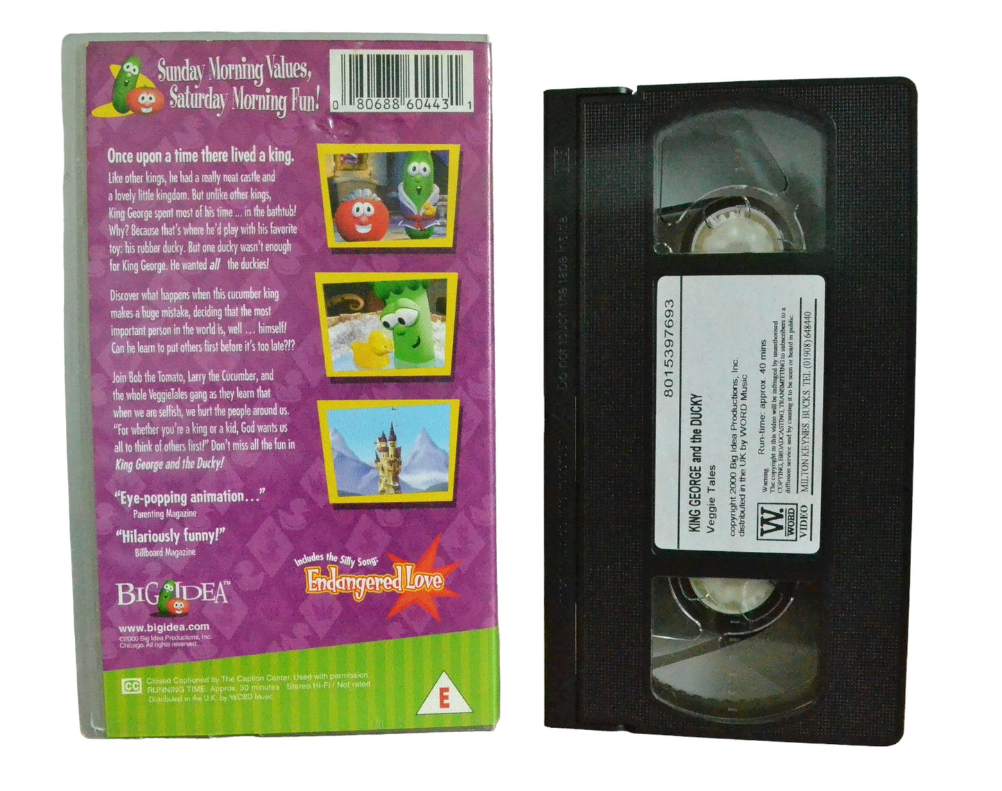 Veggie Tales King George and the Ducky - Big Idea - Childrens - Pal VHS-