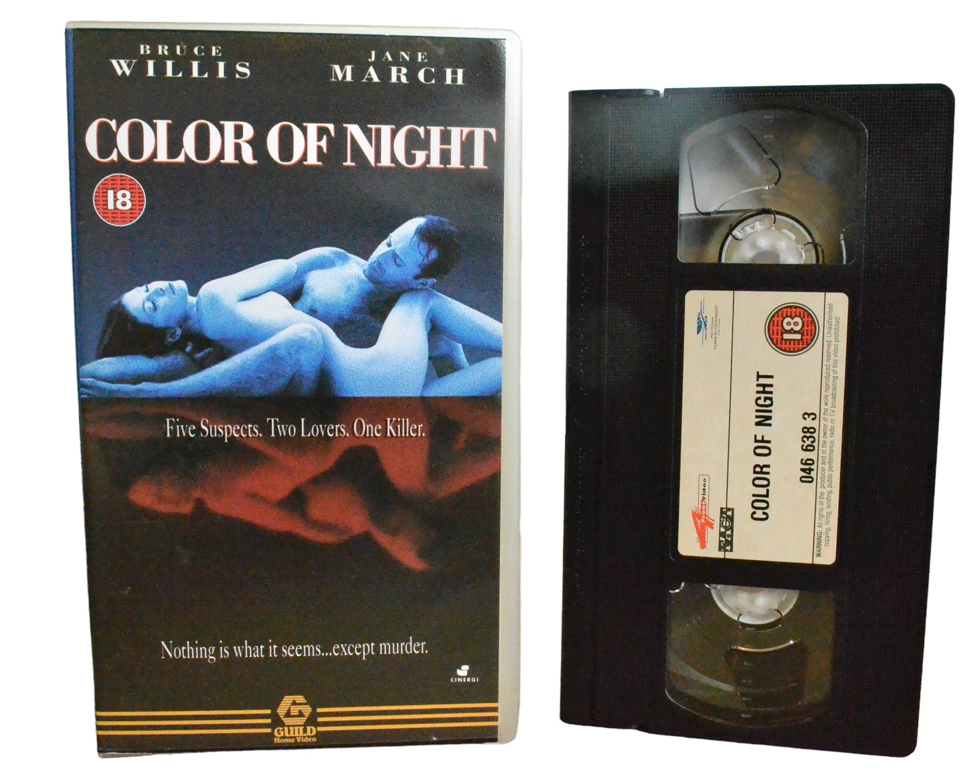 Color Of Night - Bruce Willis - 4 Front Video - Action - Pal - VHS-