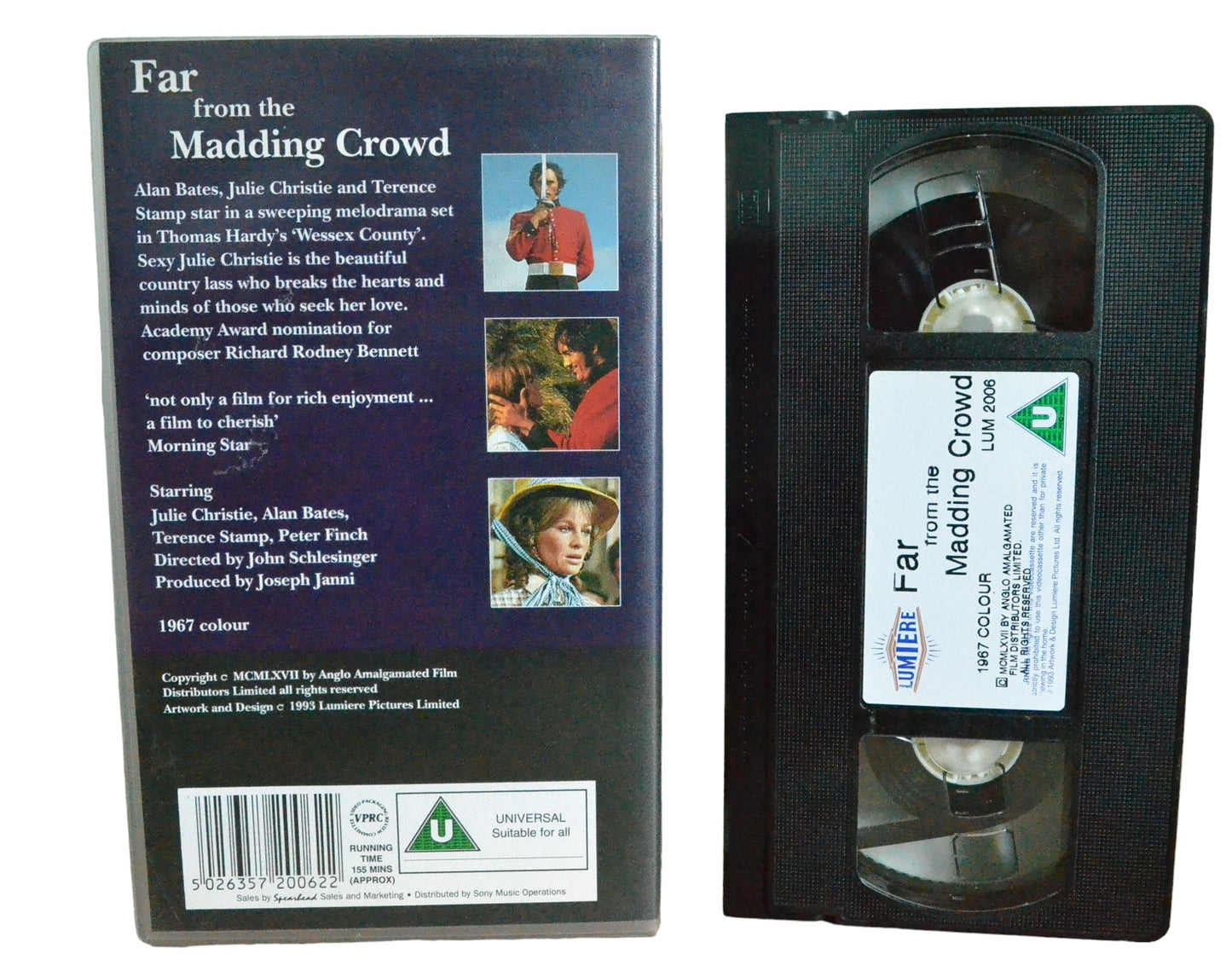 Far From The Madding Crowd - Julie Christie - Lumiere Pictures - LUM2006 - Drama - Pal - VHS-