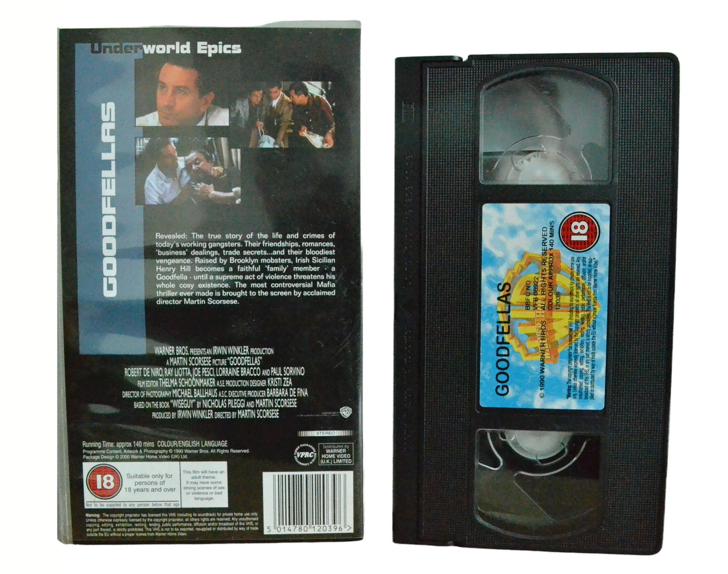 GoodFellas - Robert de Niro - Warner Home Video - Vintage - Pal VHS-