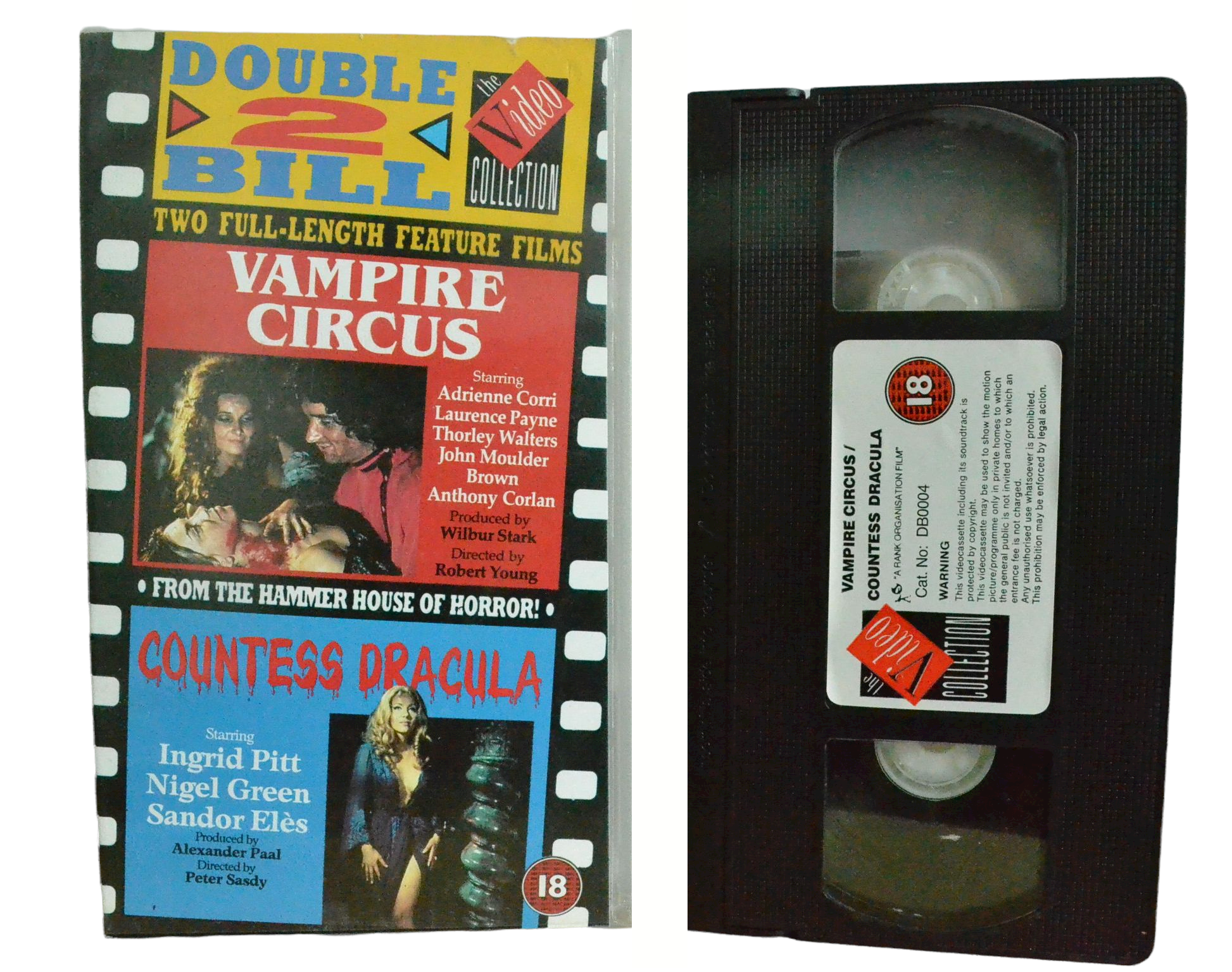 Countess Dracula - Ingrid Pitt - The Video Collection - Vintage - Pal VHS-