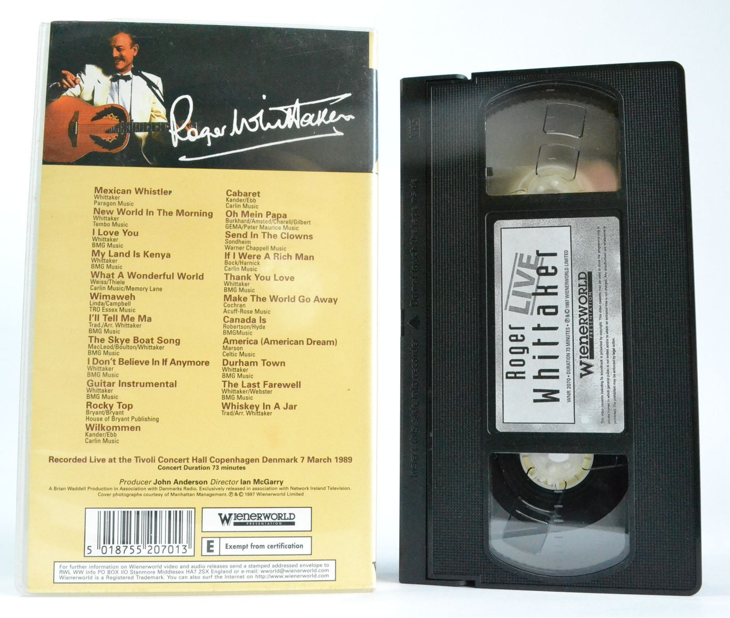 Roger Whittaker: (7 March, 1989) Tivoli Concert, Copenhagen, Denmark - VHS-