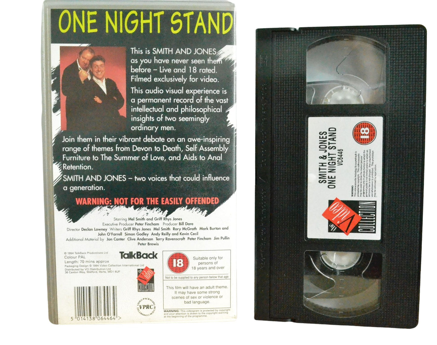 Smith & Jones: One Night Stand - Mel Smith - The Video Collection - Comedy - Pal VHS-