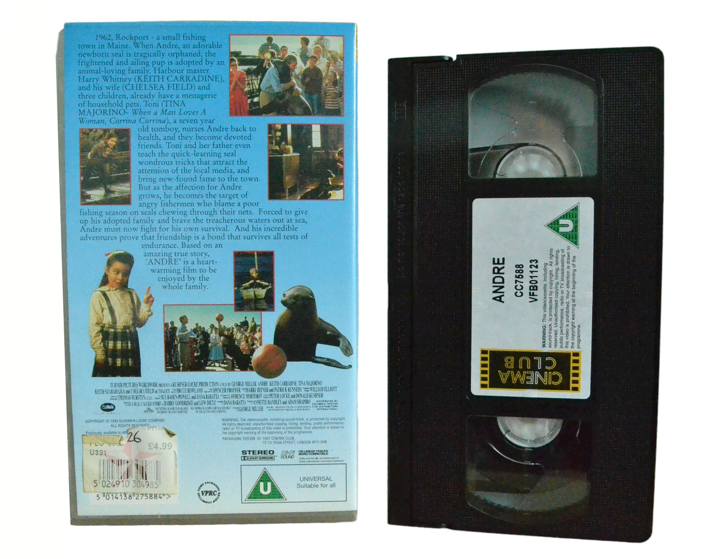 Andre - Out of the Sea and Into Your Heart - Tina Majorino - Cinema Club - Childrens - Pal VHS-