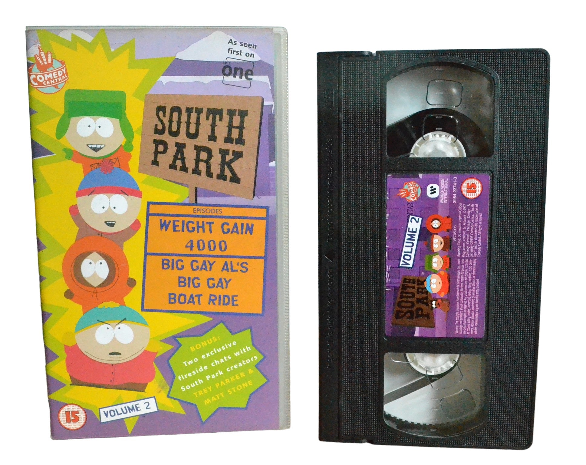 South Park : Volume 2 (Weight Gain 4000 / Big Gay Al's Big Gay Boat Ride) - Warner Vision Entertainment - 3984237413 - Comedy - Pal - VHS-