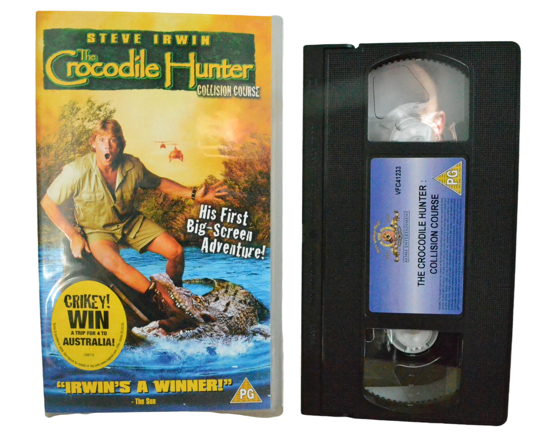 The Crocodile Hunter: Collision Course - Steve Irwin - Metro Goldwyn Mayer - Vintage - Pal VHS-