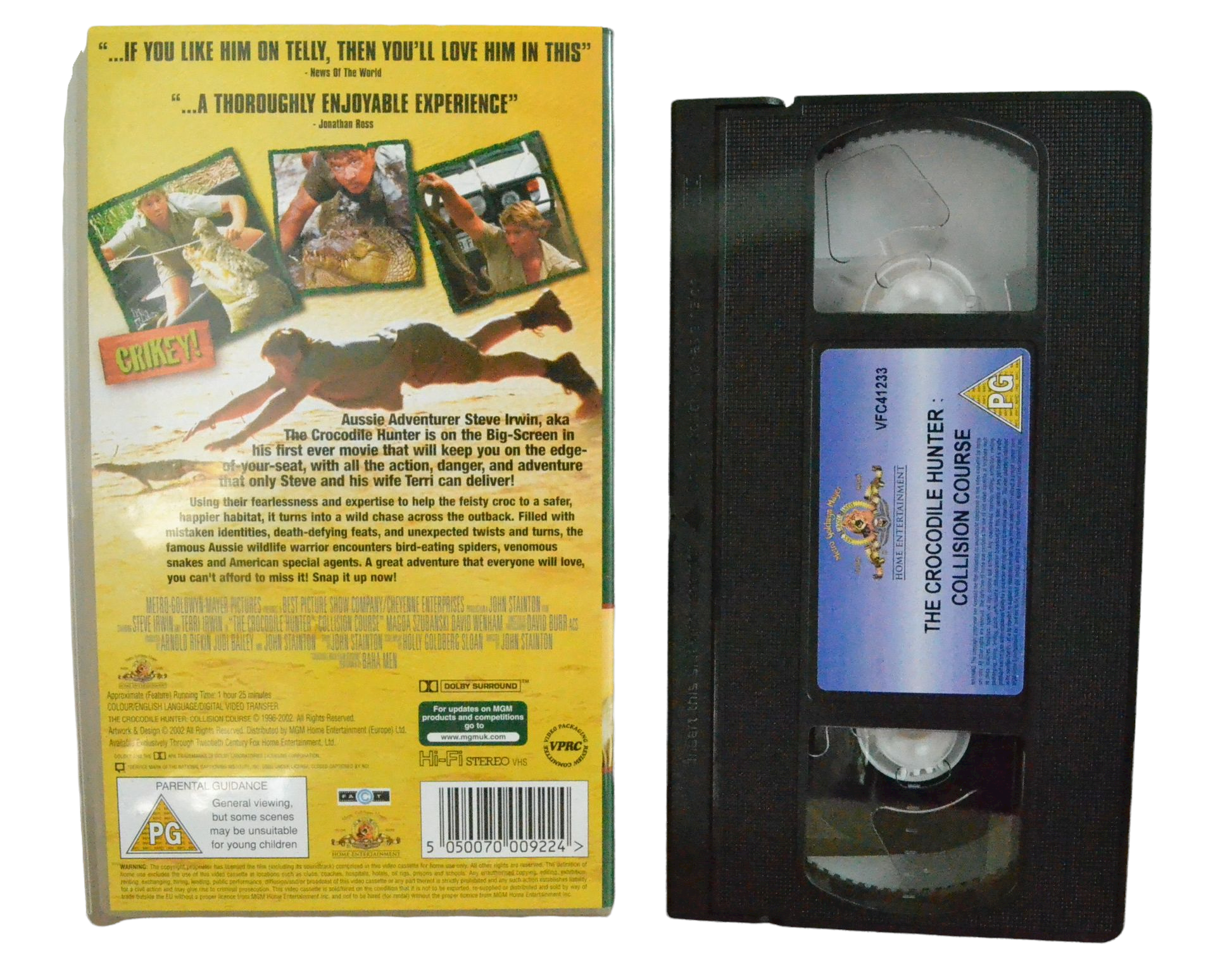 The Crocodile Hunter: Collision Course - Steve Irwin - Metro Goldwyn Mayer - Vintage - Pal VHS-