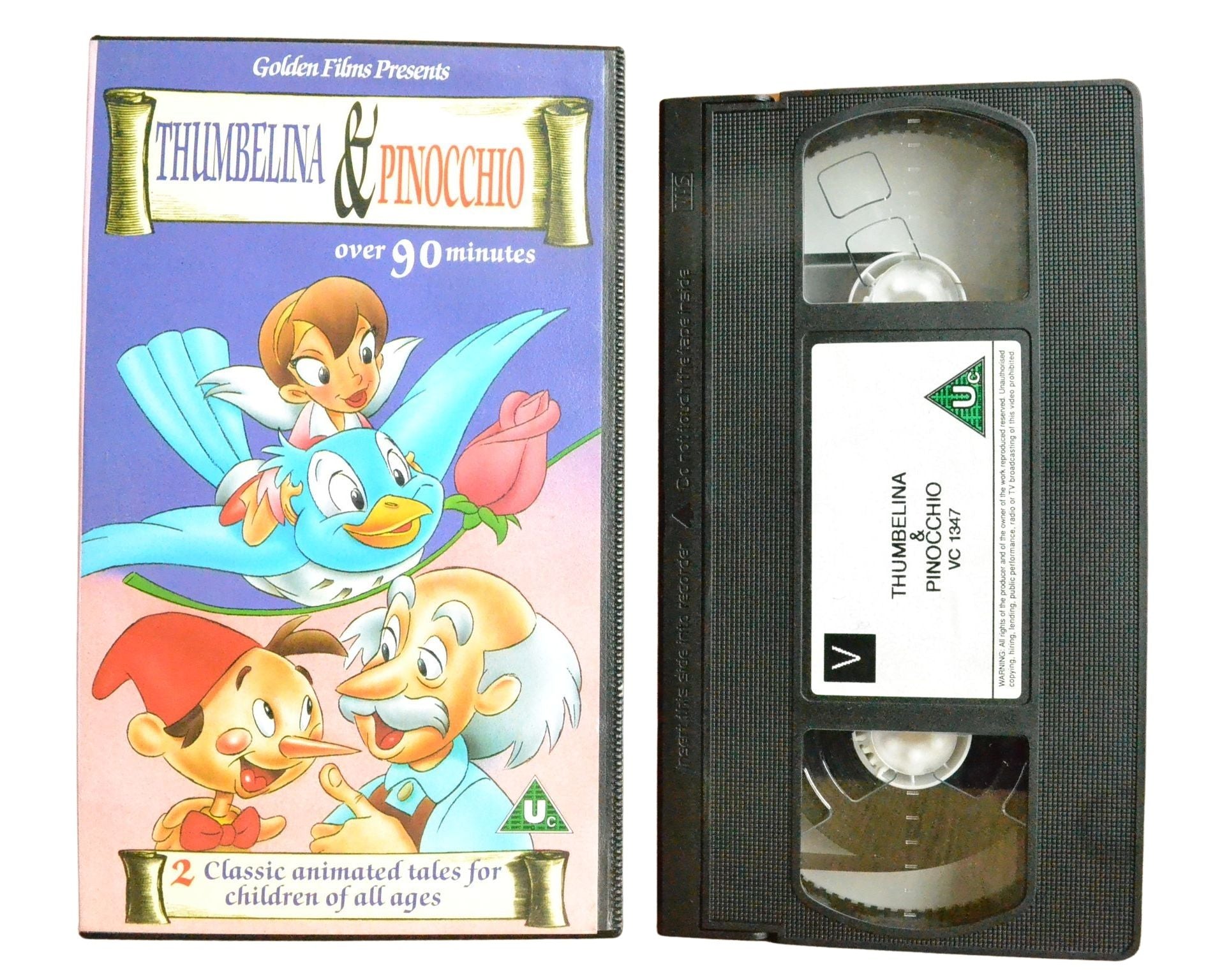 Thumbelina & Pinocchio - Children’s - Pal VHS-