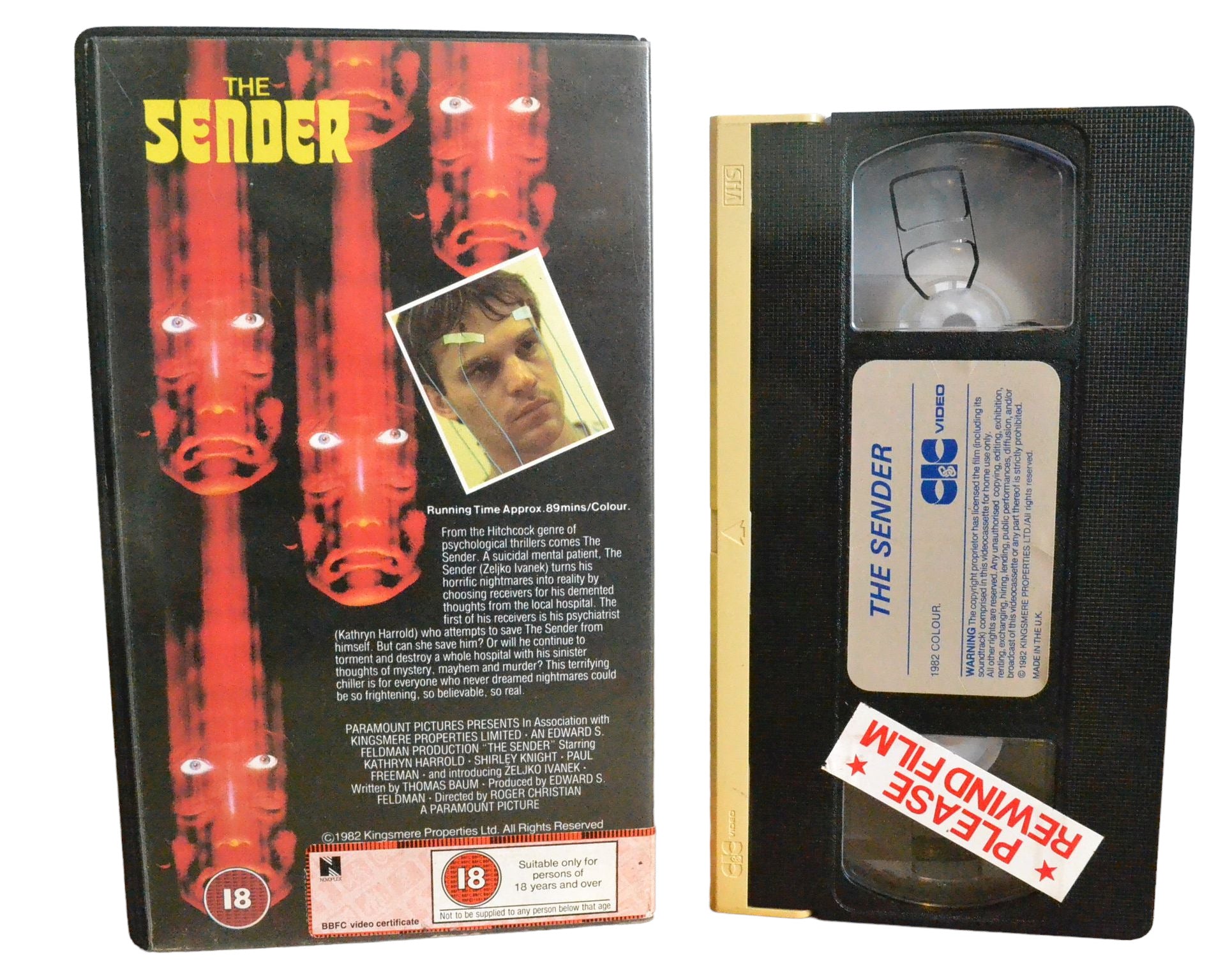 The Sender - Kathryn Harrold - CIC Video - Precert - Pal - VHS-