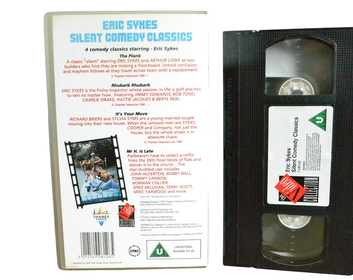 Eric Sykes Silent Comedy Classics - Eric Sykes - The Video Collection - TV8126 - Comedy - Pal - VHS-