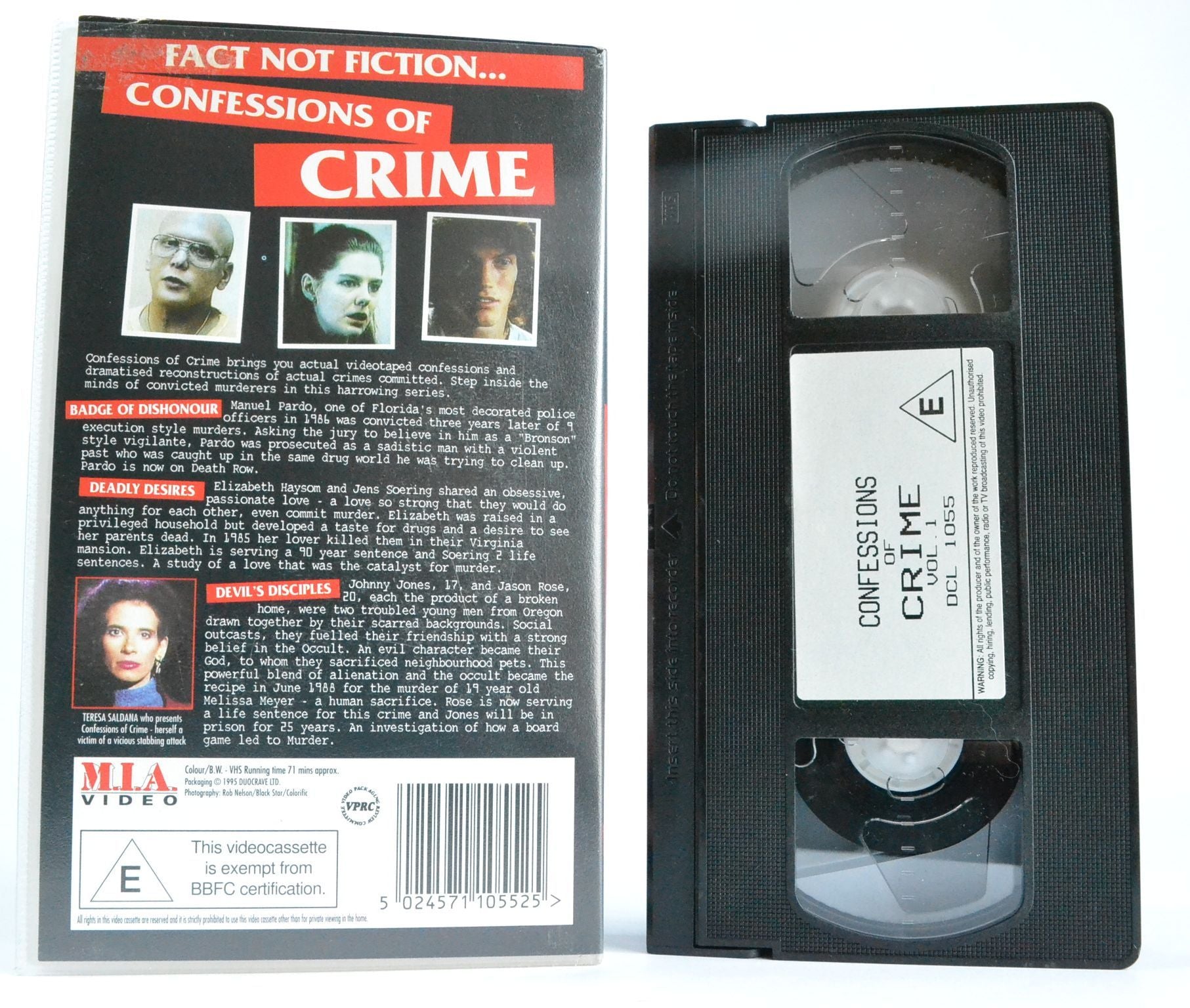 Confessions Of Crime: My Will Be Done (True Crime) Video Tape [Pardo, Haysom] VHS-