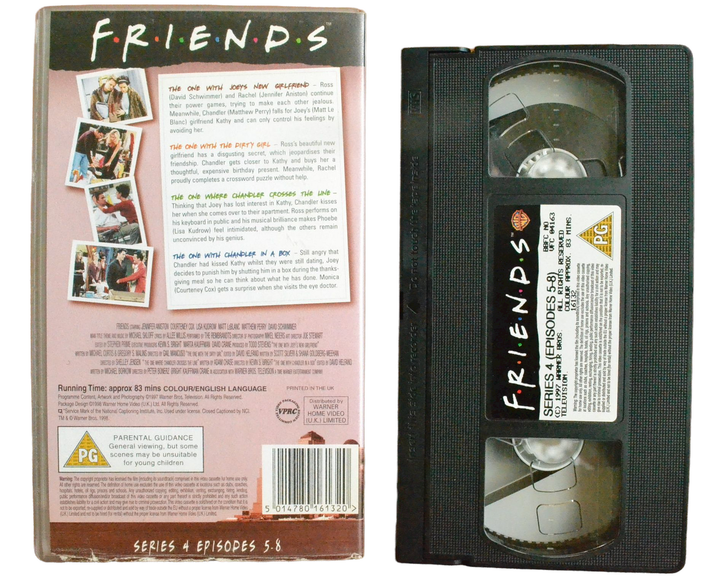 Friends: Series 4 (Episodes 5-8) - Jennifer Aniston - Warner Bros - Vintage - Pal VHS-