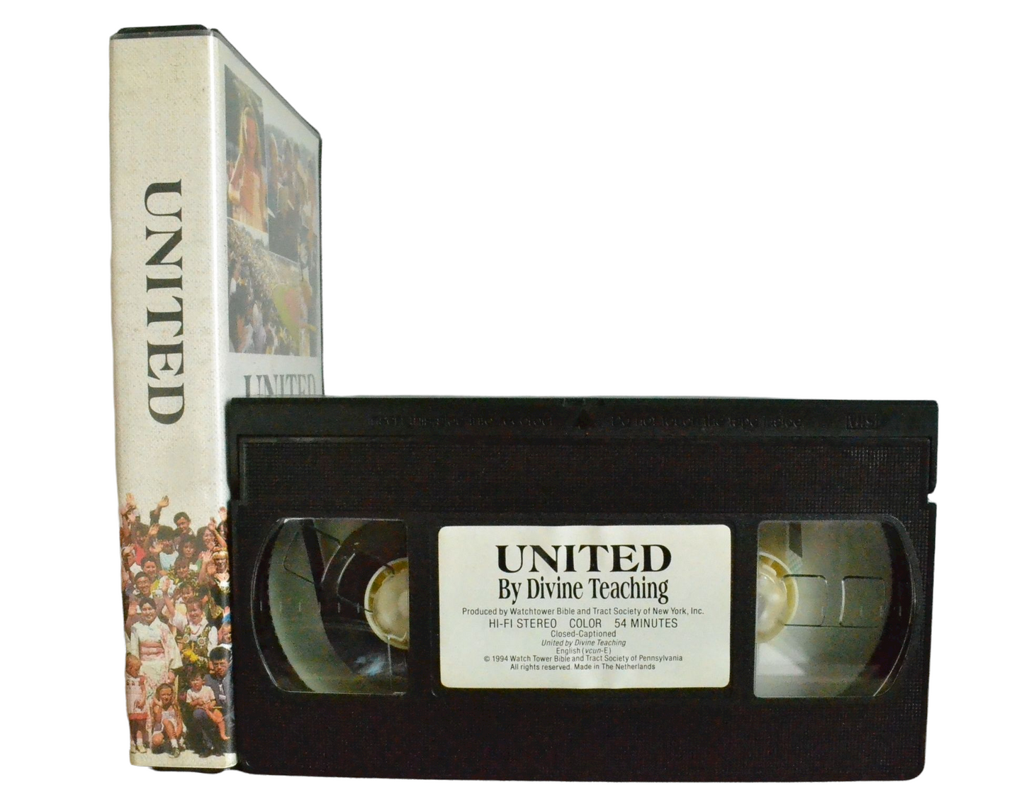 UNITED By Divine Teaching - Watchtower Bible and Tract - Vintage - Pal VHS-