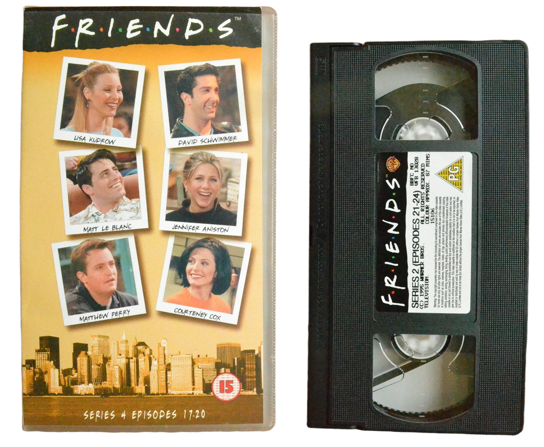 Friends: Series 2 (Episodes 21-24) - Jennifer Aniston - Warner Bros - Vintage - Pal VHS-