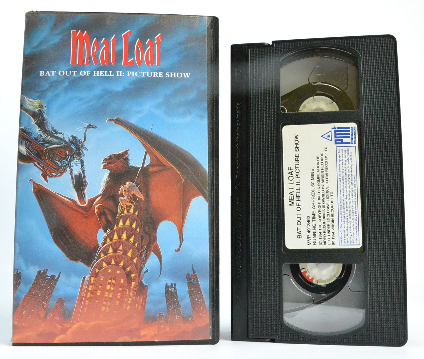 Meat Loaf: Bat Out Of Hell 2 [The Picture Show] Unedited Back Into Hell - Rock VHS-