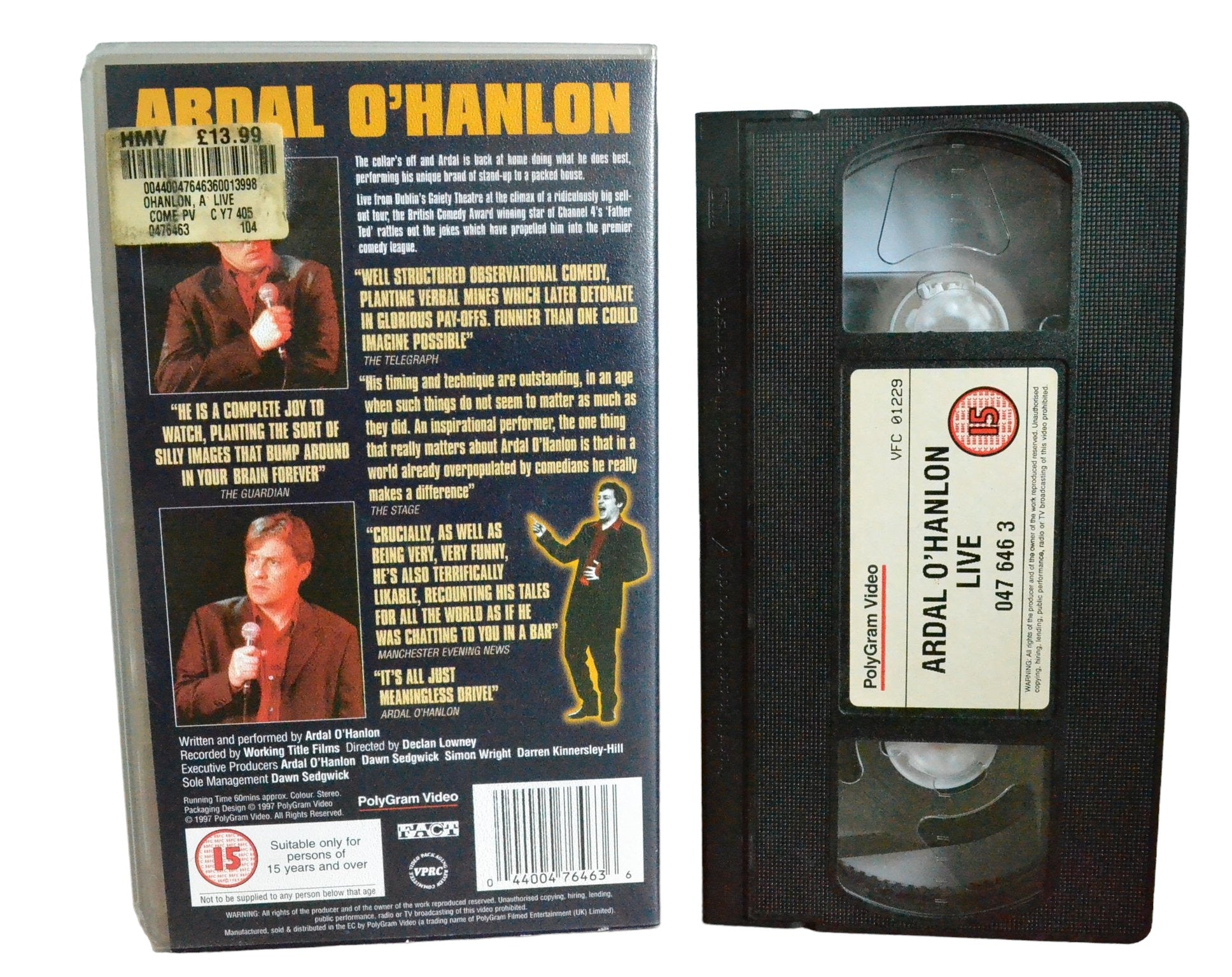 Ardal O'Hanlon - Live - Ardal O'Hanlon - PolyGram Video - 0476463 - Comedy - Pal - VHS-